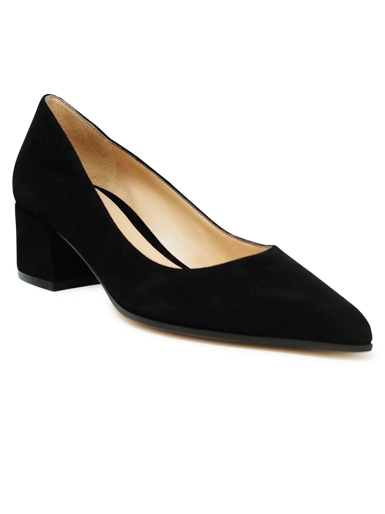 Shop Gianvito Rossi Black Suede Pumps