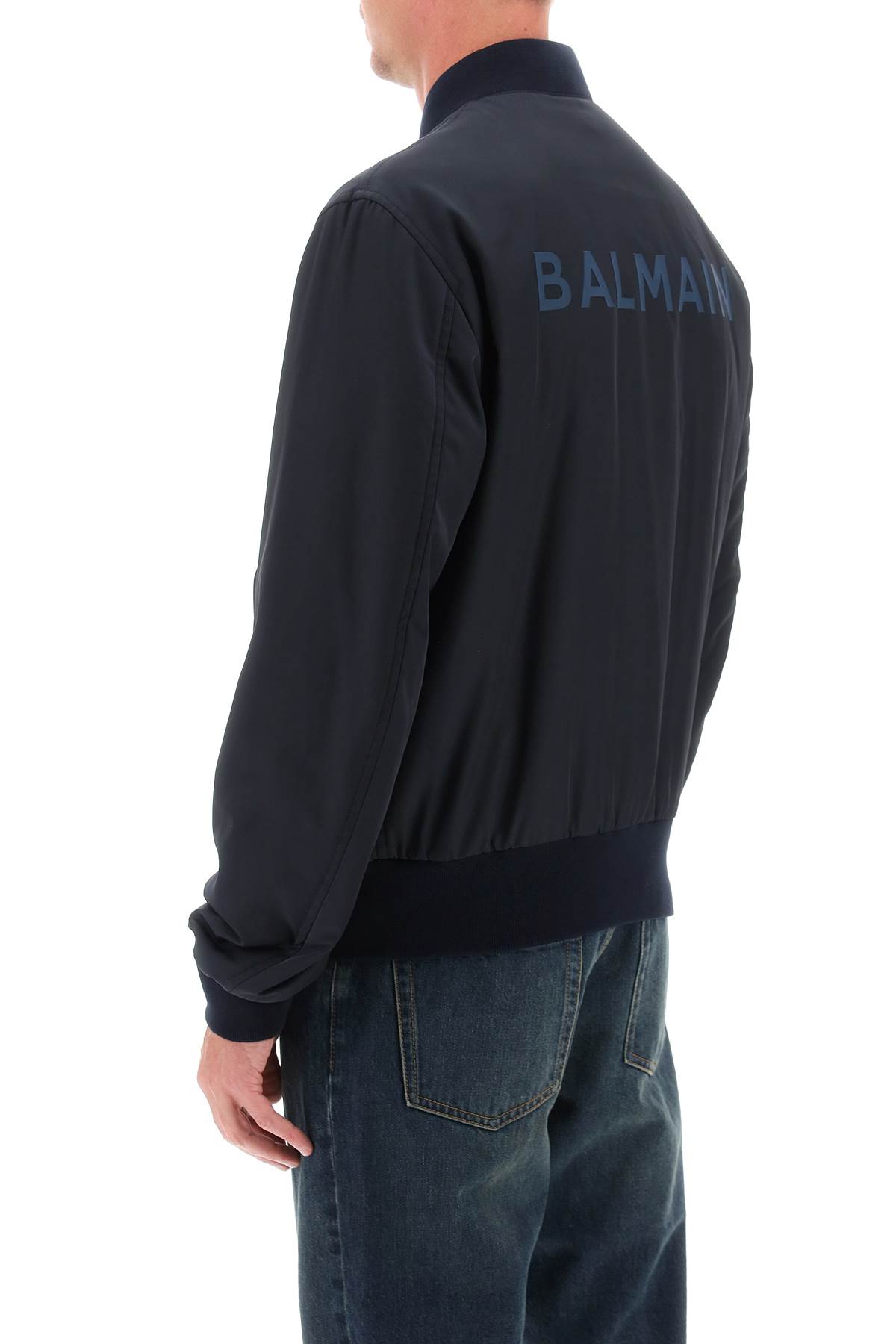 Balmain embroidered-stud Bomber Jacket - Farfetch