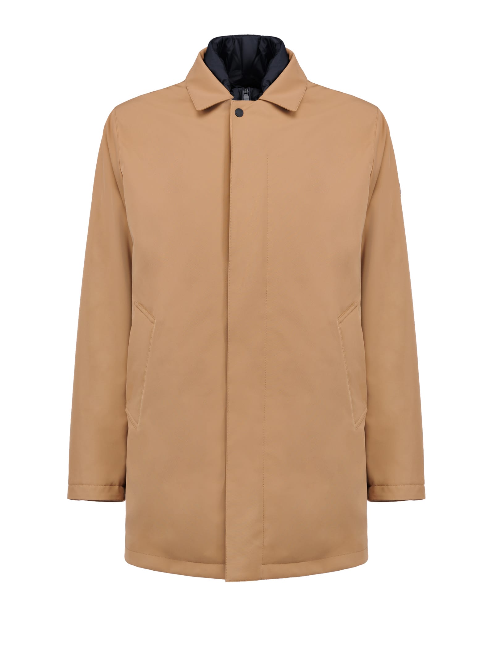 Shop People Of Shibuya Mens Sand Jacket With Collar In Light Brown