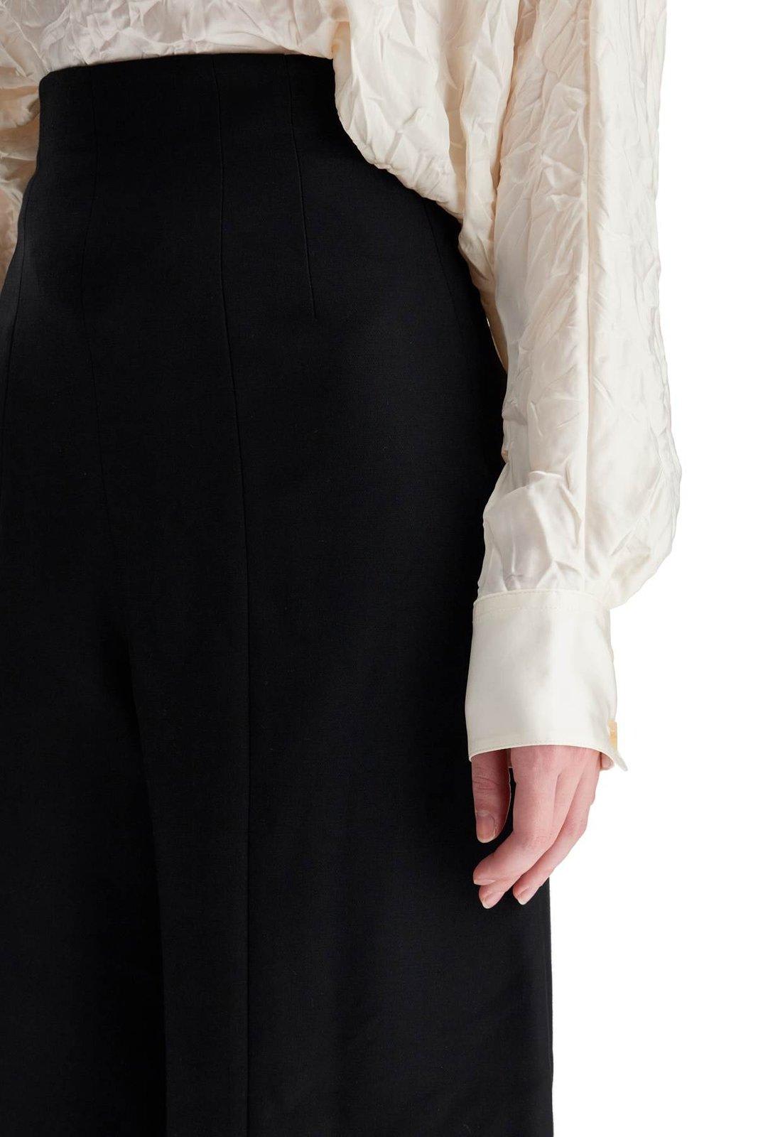 Khaite Lennerd Viscose Blend Suiting Pants In Black