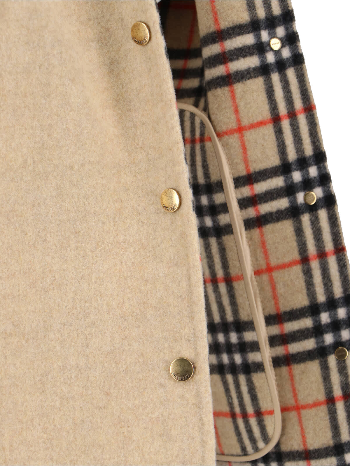 Burberry Virgin Wool Jacket In Nude