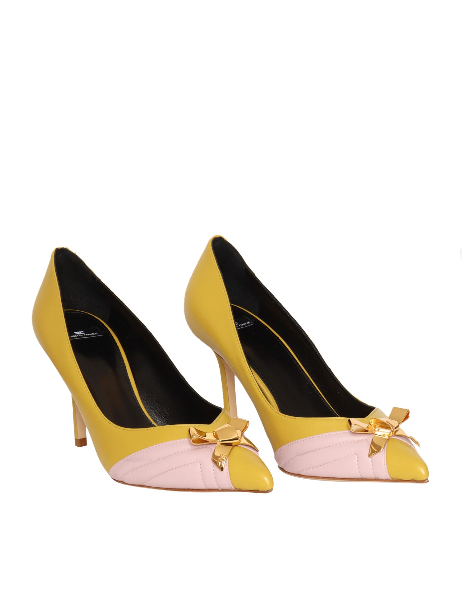 Elisabetta Franchi Yellow Pumps Shoes In Yellow