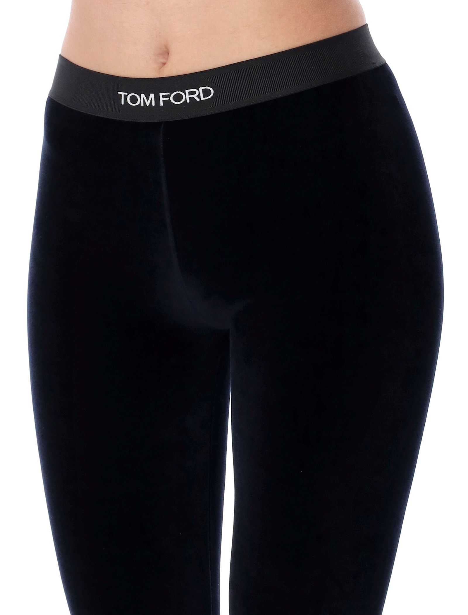 Tom Ford Branded Leggings In Blue