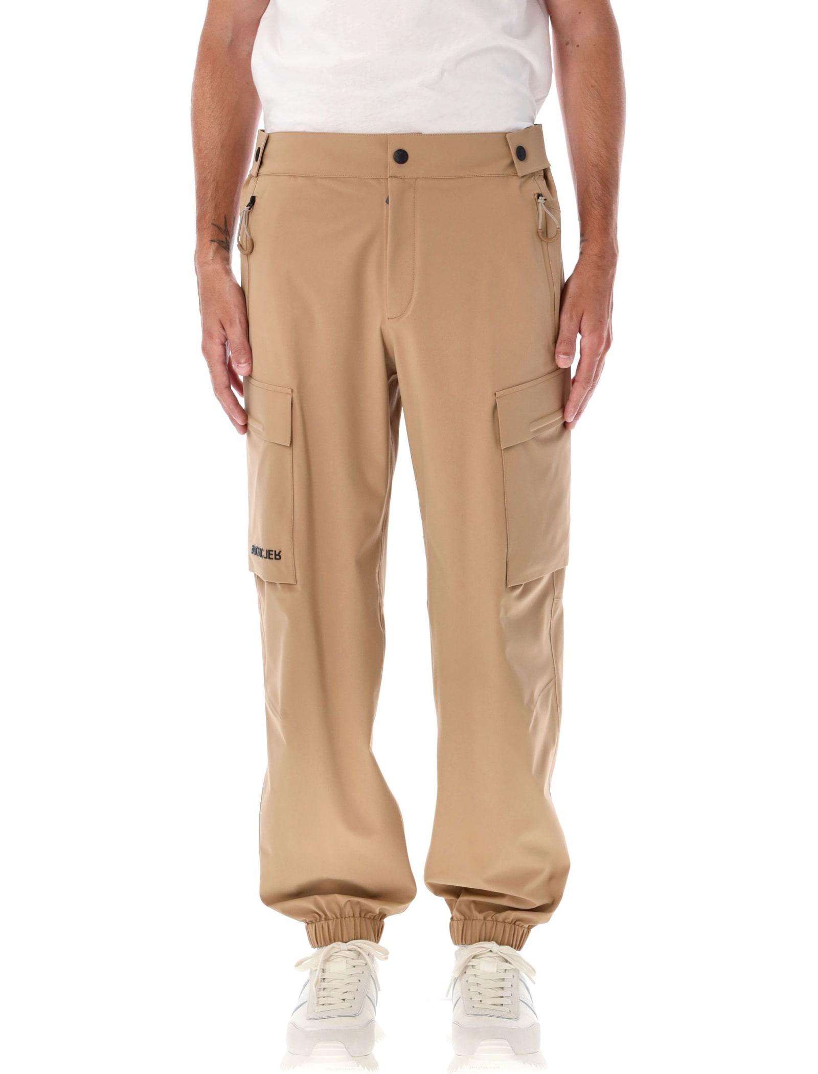 Shop Moncler Tan Cargo Jogger Pants In Beige