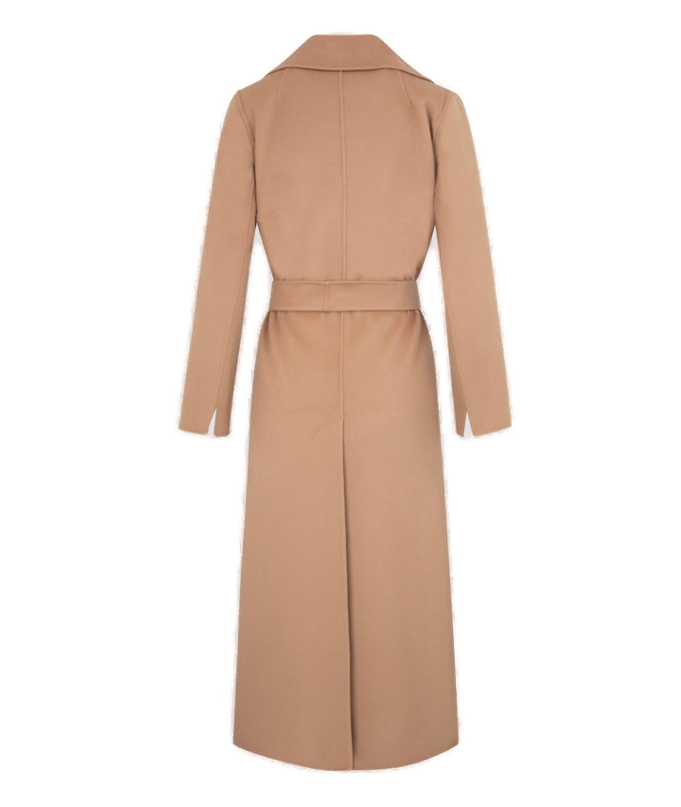 Shop 's Max Mara Belted Long-sleeved Coat In Perfect Camel