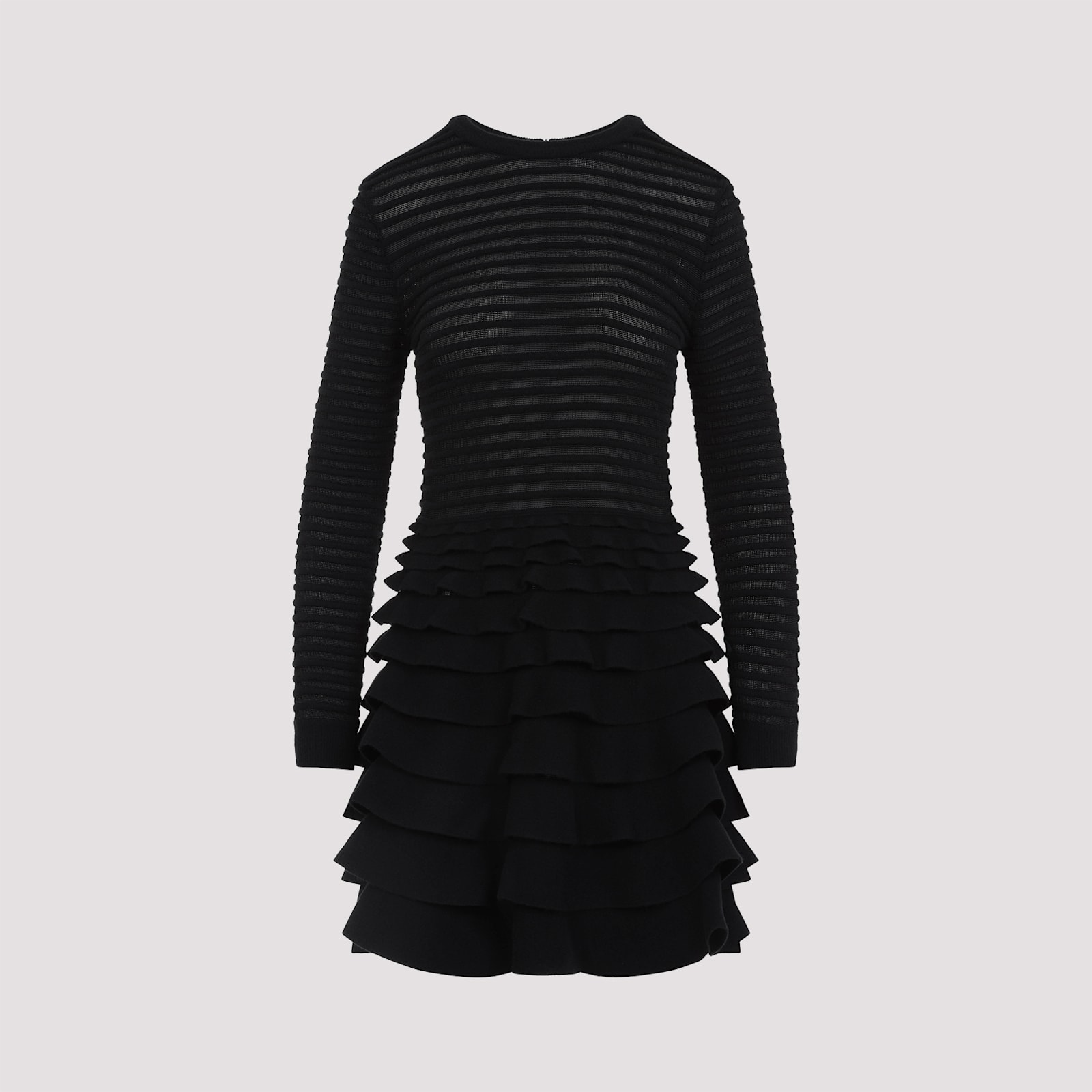 Shop Valentino Knit Mini Dress In No Nero