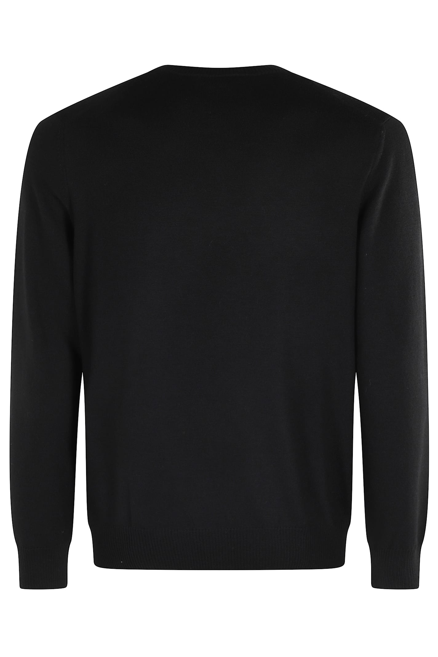 Fay Virgin Wool Jumper In Black