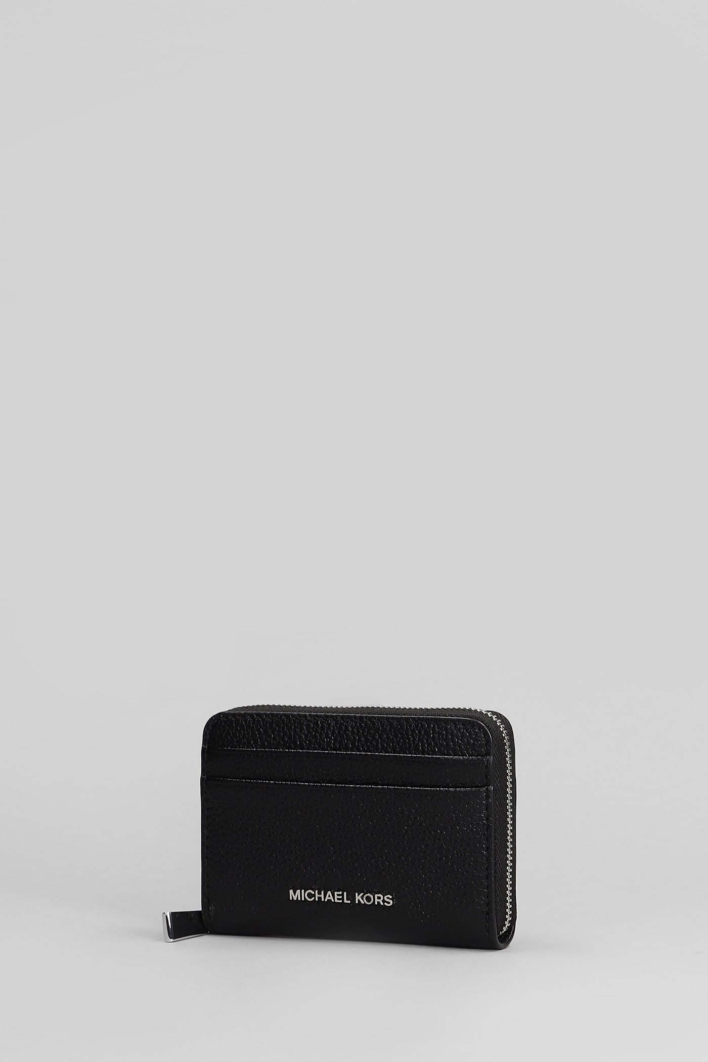 Michael Kors Jet Set Wallet In Black Leather In Black