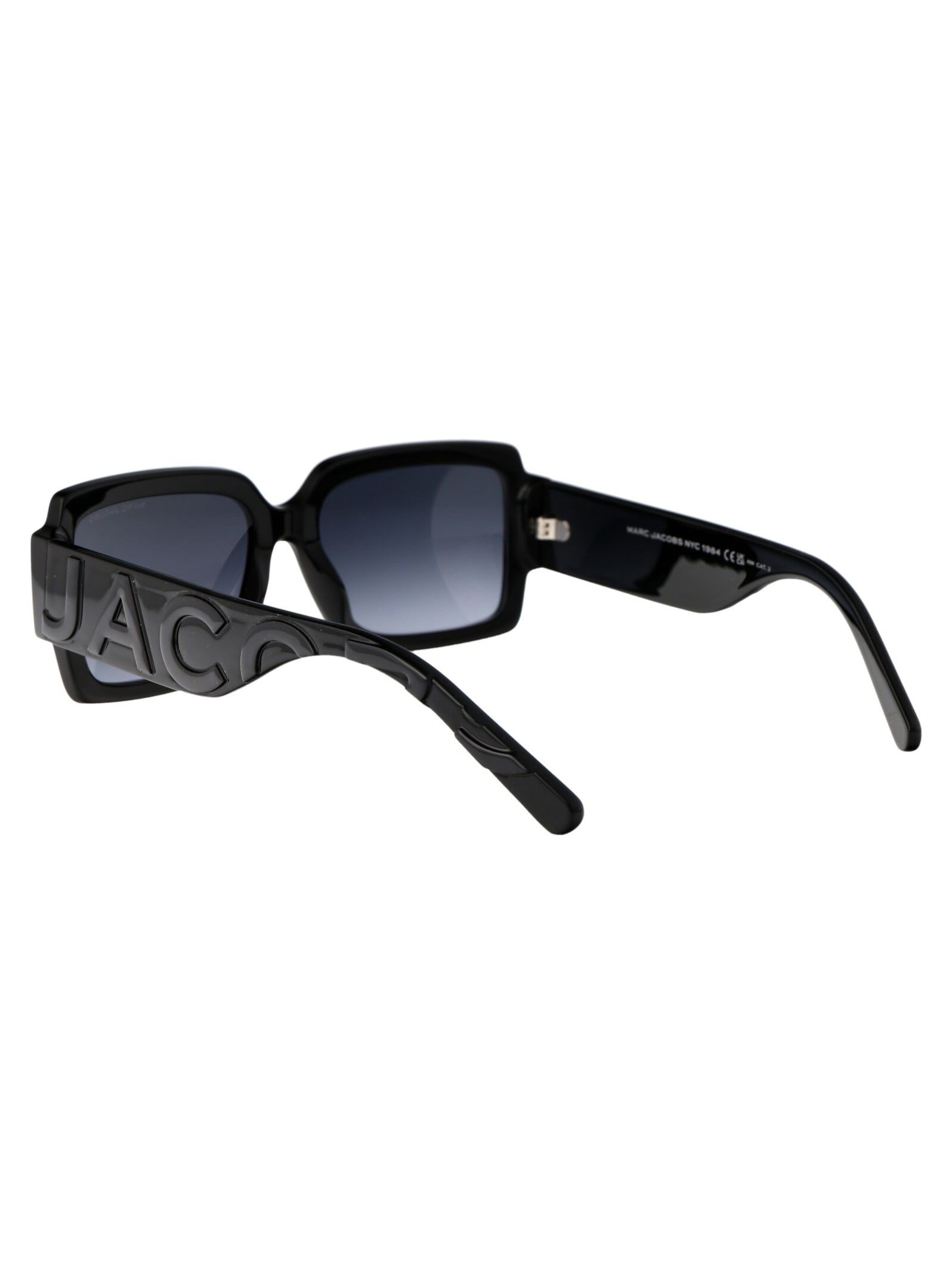Marc Jacobs Black Grey Acetate Sunglasses In Black