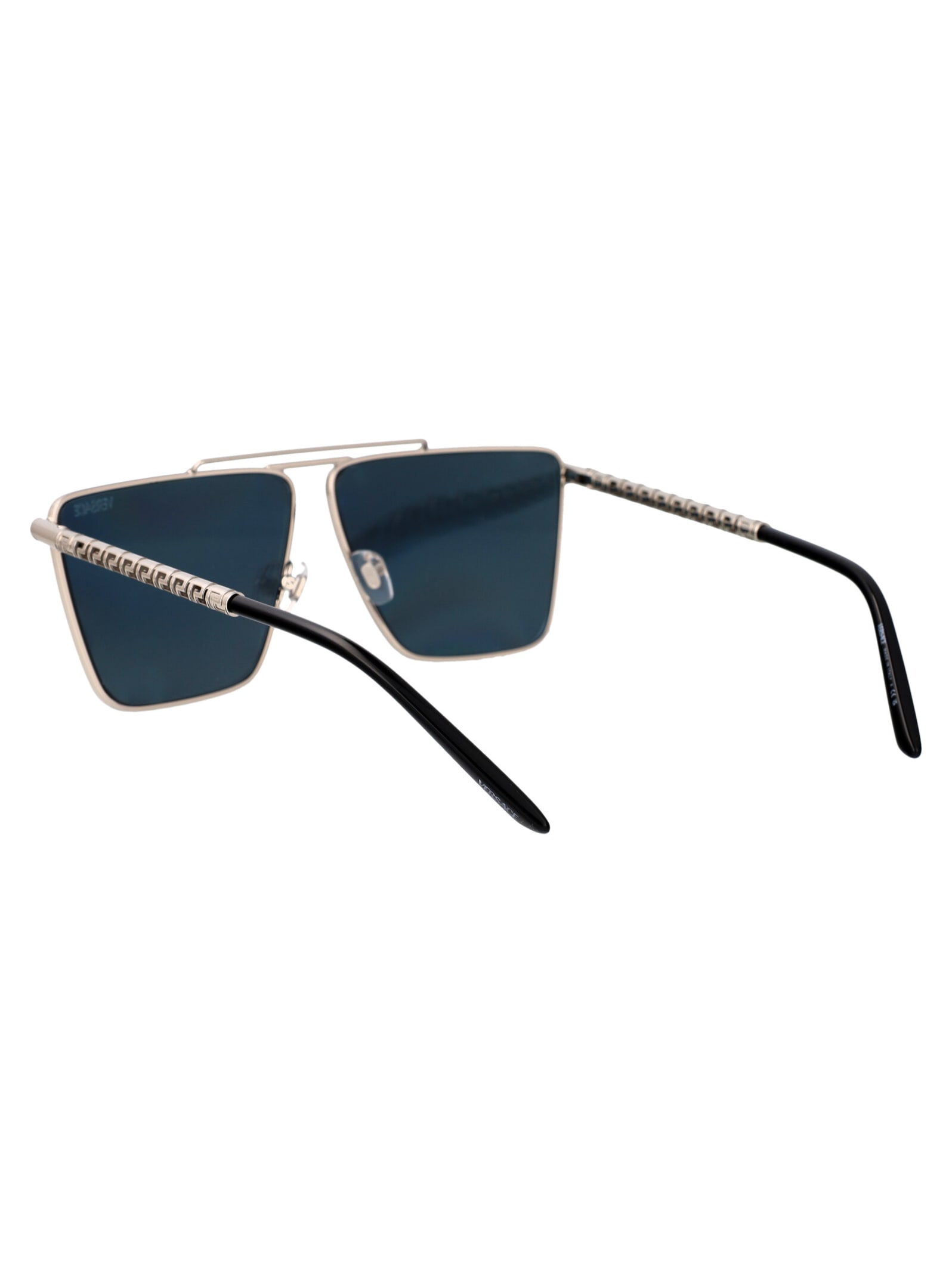 Shop Versace 0ve2266 Sunglasses In 15141u Gold/silver