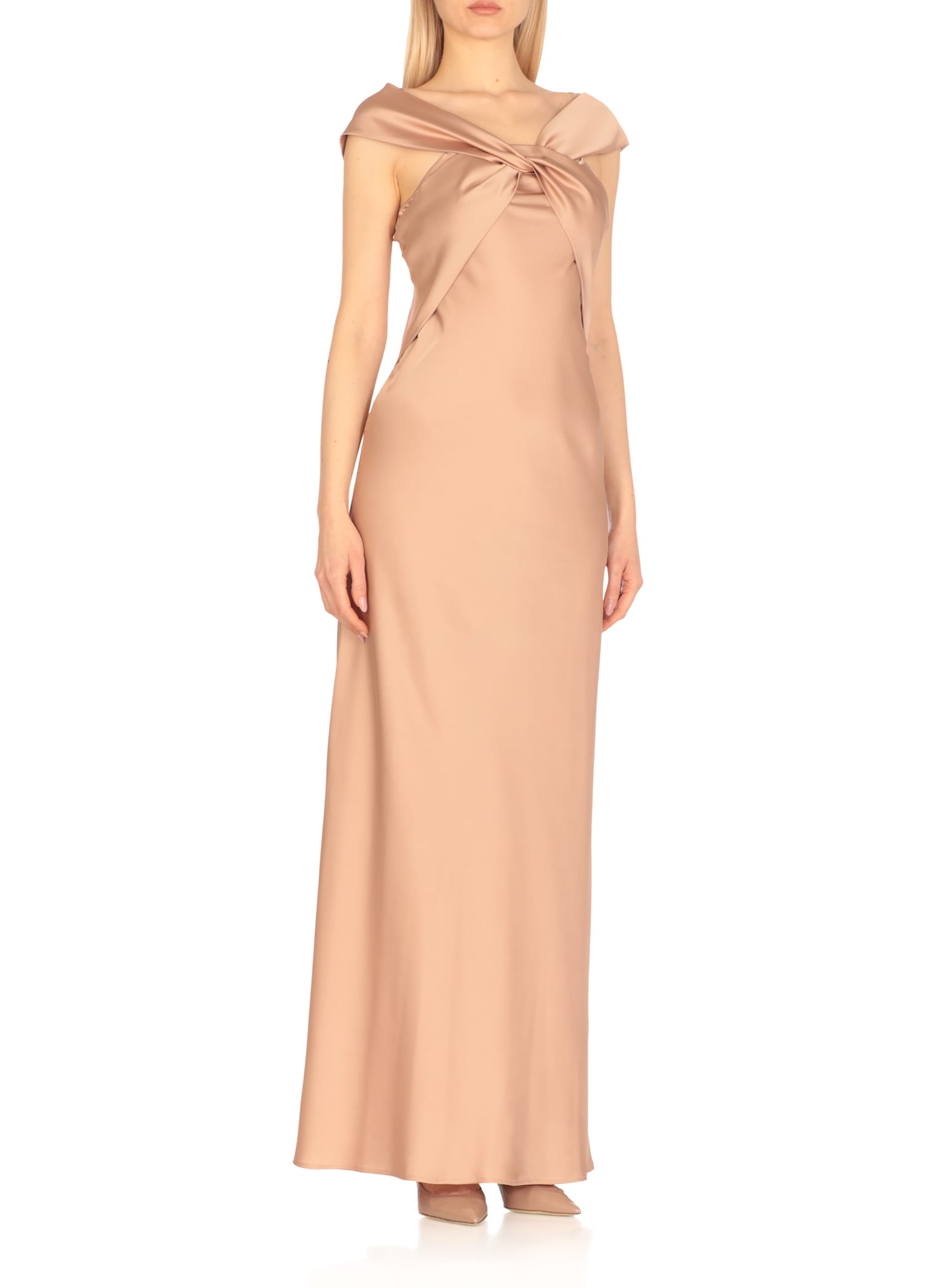 D Exterior D.exterior Knotted Maxi Dress In Multi