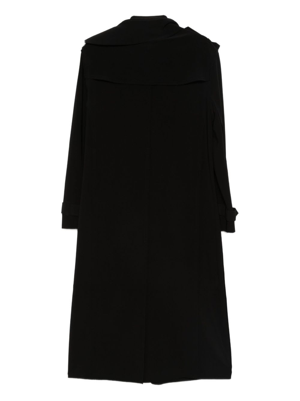 Norma Kamali Oversized Double Breasted Trench Coat In Black