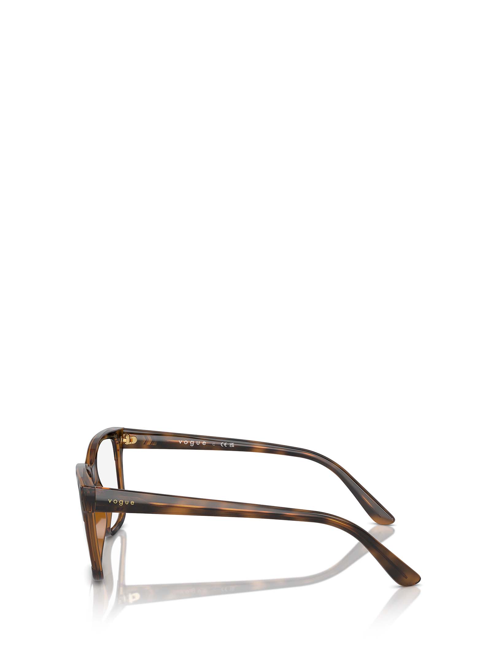 Shop Vogue Eyewear Vo5556 Top Dark Havana / Light Brown Glasses
