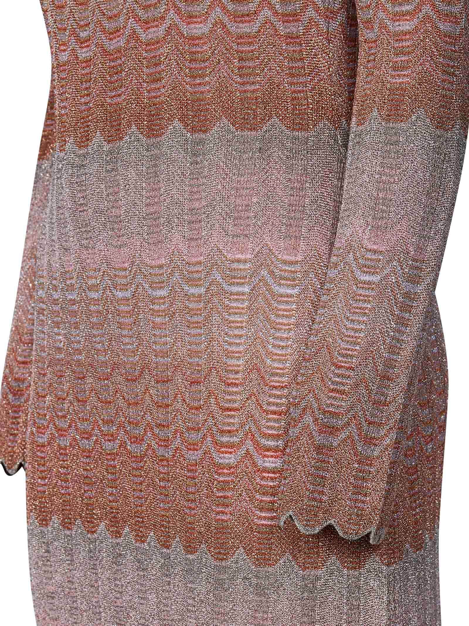 Shop Missoni Long Dress In Multicolour