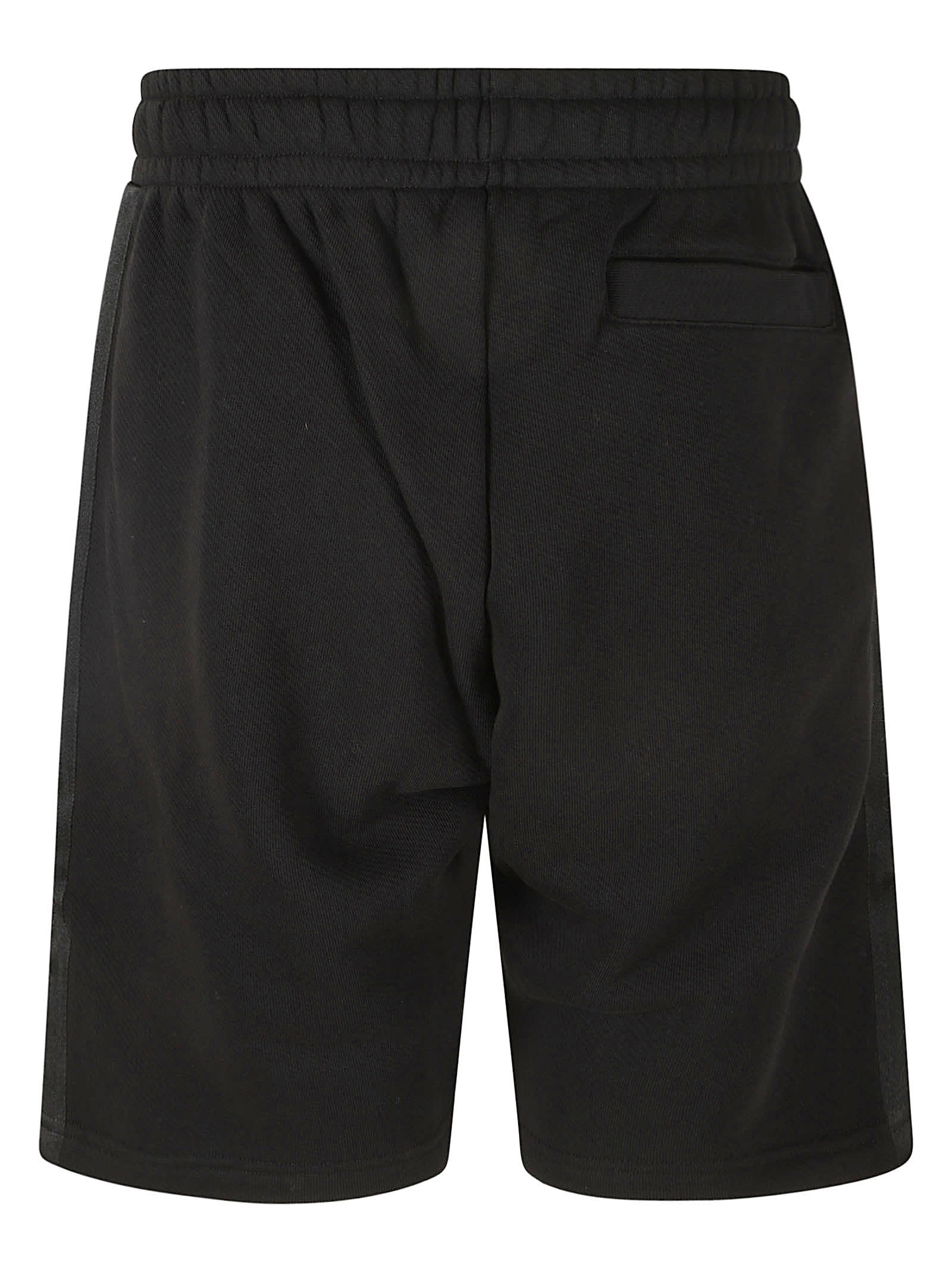 Shop Palm Angels Logo Tape Sweat Shorts In Black