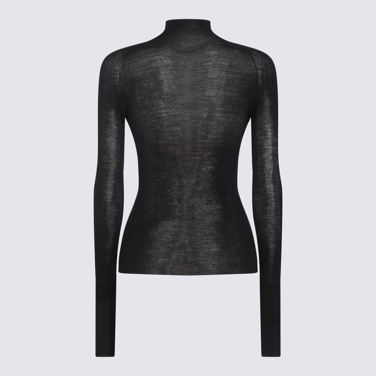 Shop Versace Black Wool Knitwear