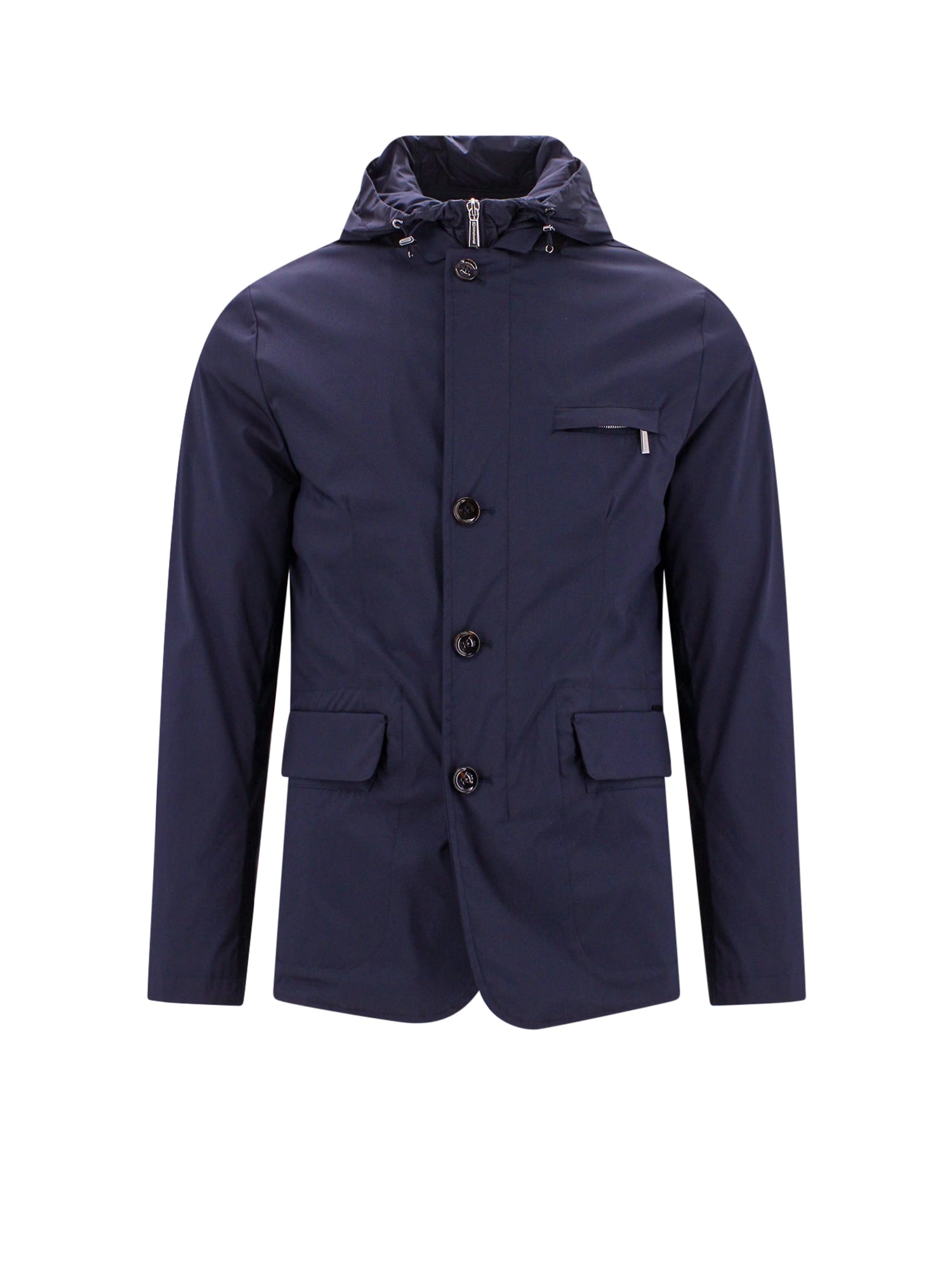 Shop Moorer Vespucci Jacket In Dark Blue