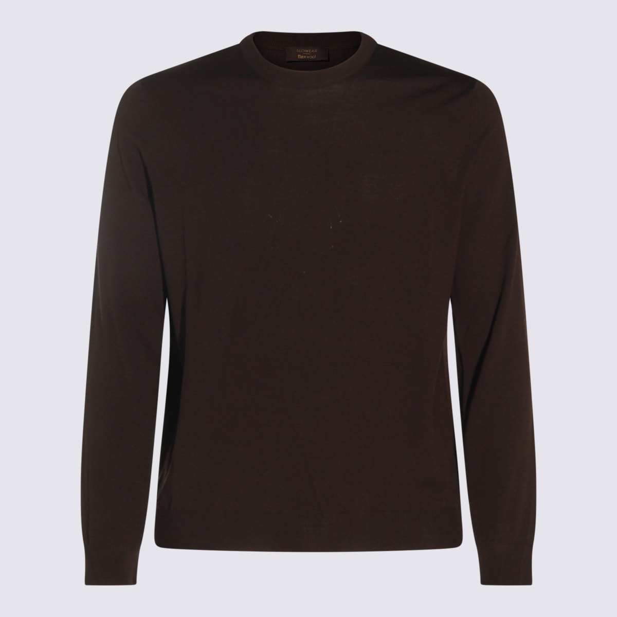 Zanone Long Sleeve Crew Neck Knit Sweater In Black