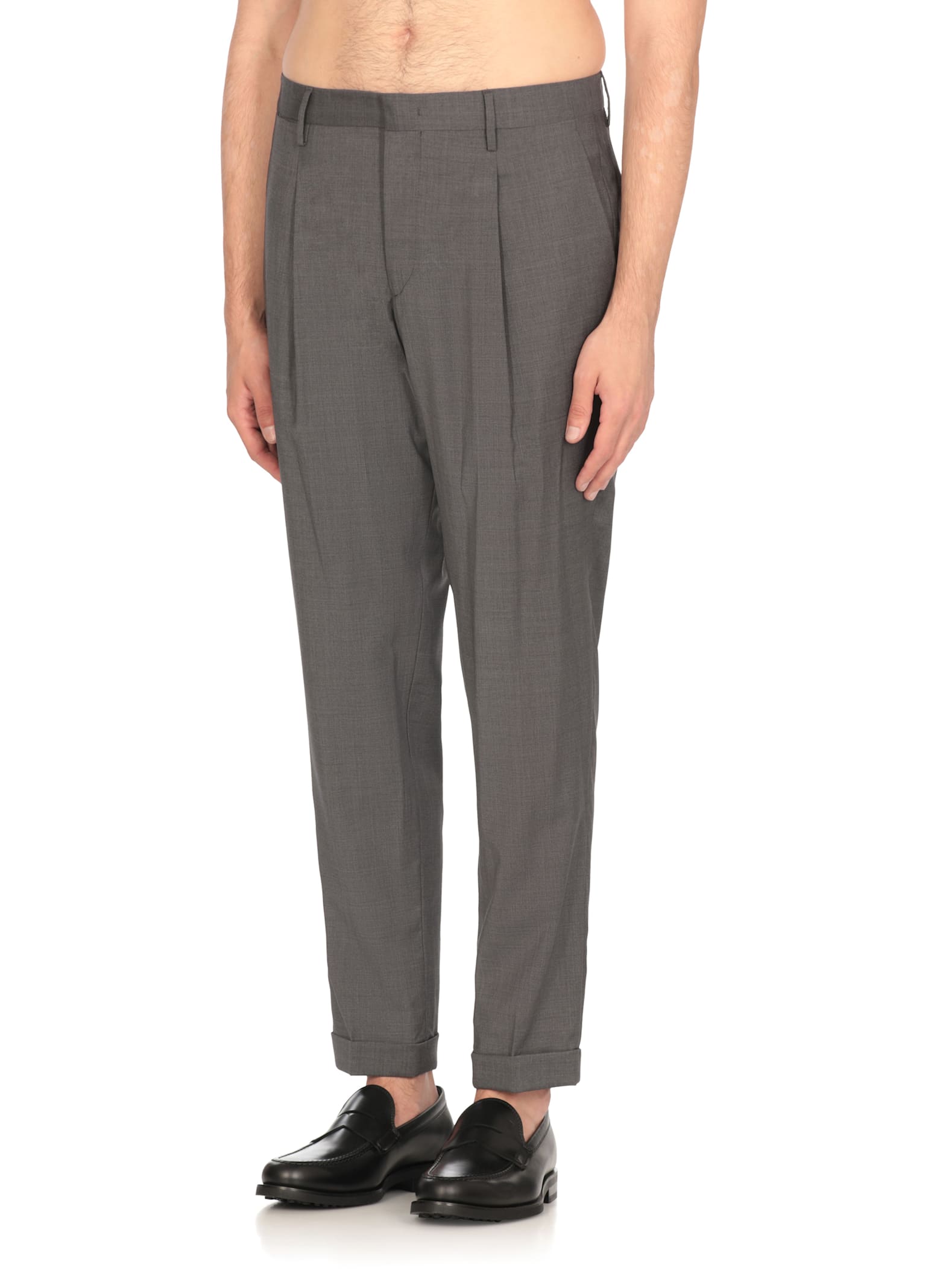 Briglia 1949 Pants With Micro Pattern In Gray
