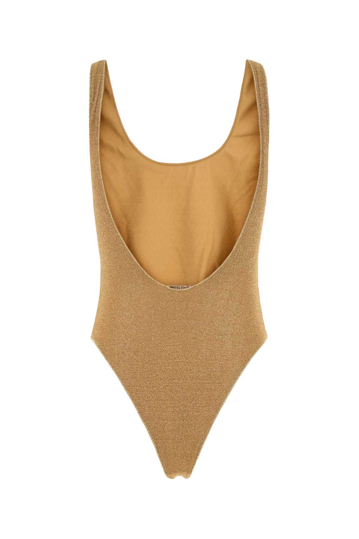 Oseree Shiny Nylon Blend Swimsuit Lumiere In Gold