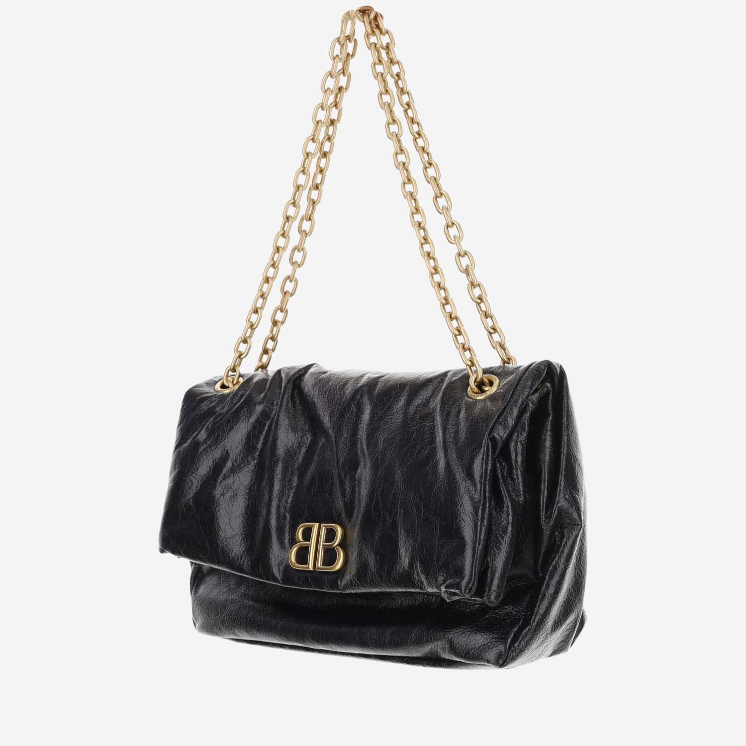 Shop Balenciaga Medium Monk Shoulder Bag In Black