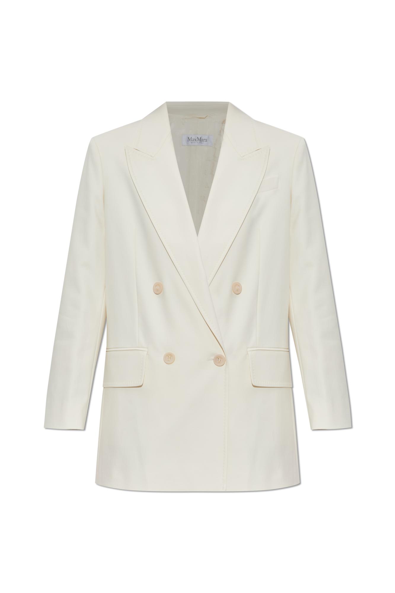 Max Mara Suez Double-breasted Blazer In White