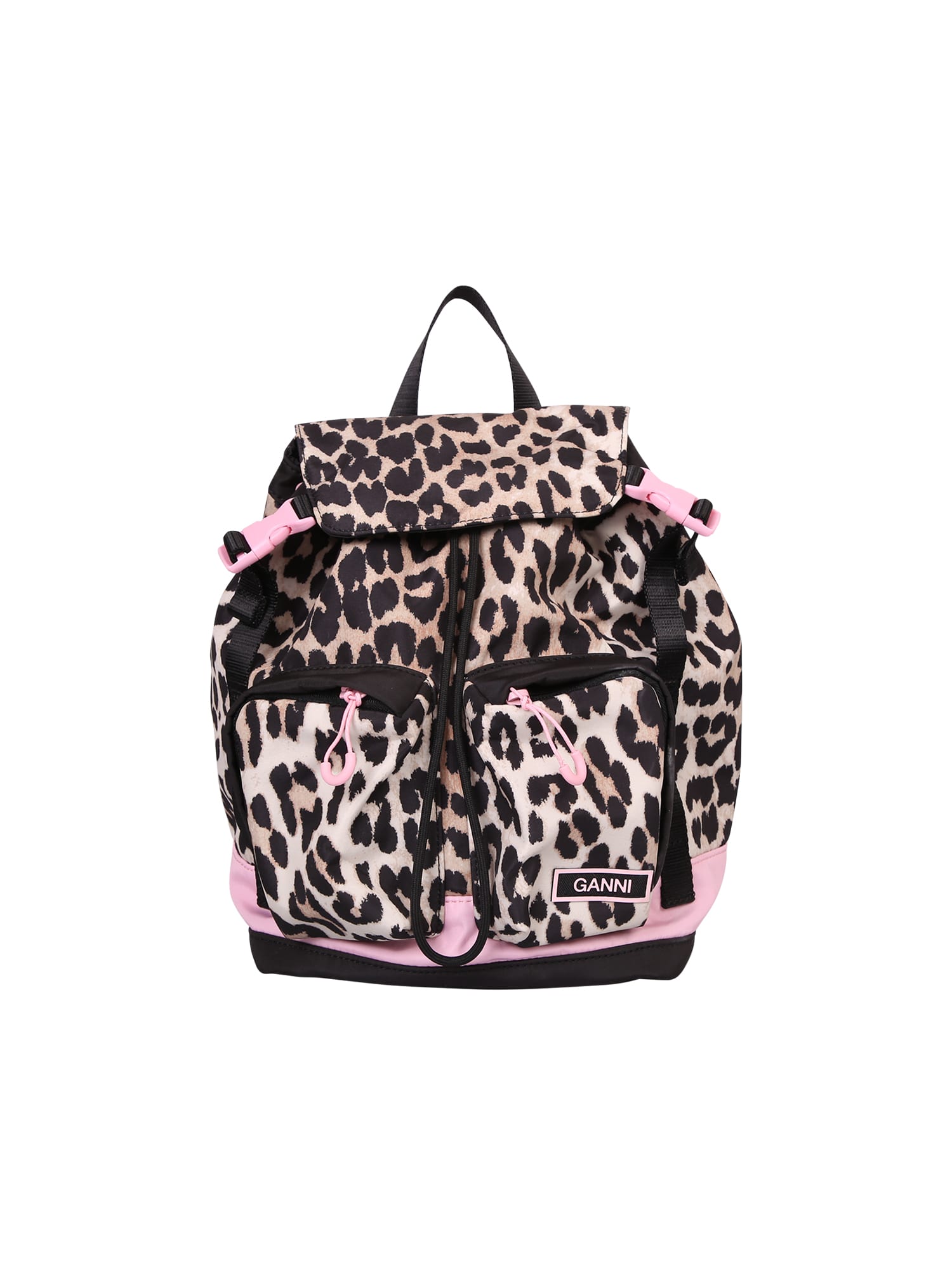 Ganni Leopard-print Backpack
