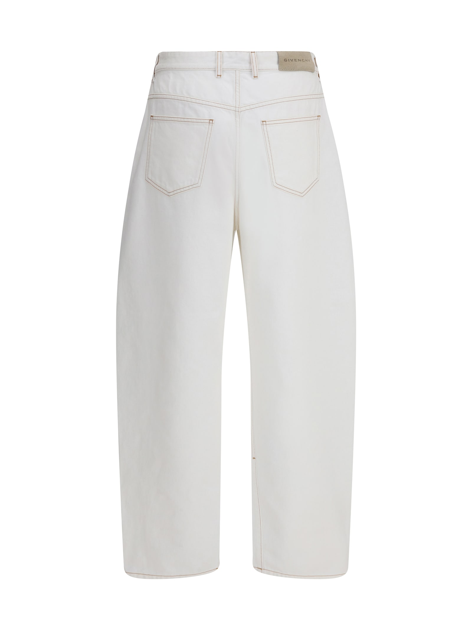Givenchy White Denim Wide-leg Jeans In White
