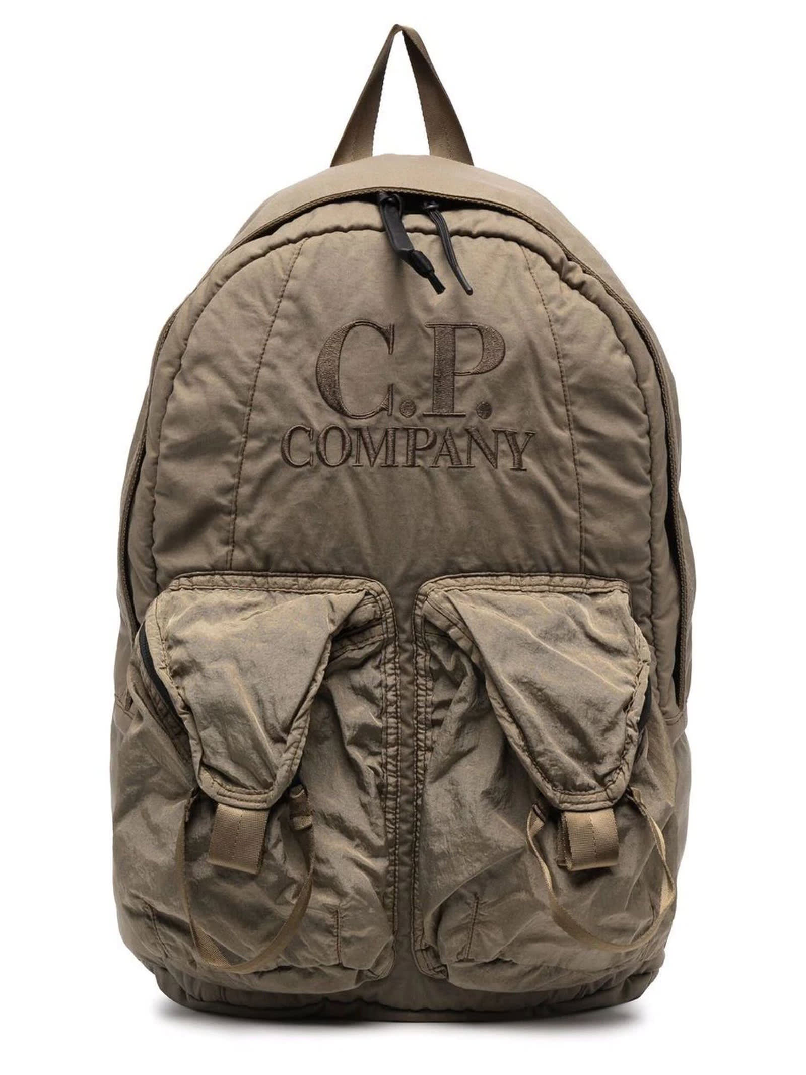 C.P. Company Green Taylon P Mixed Backpack
