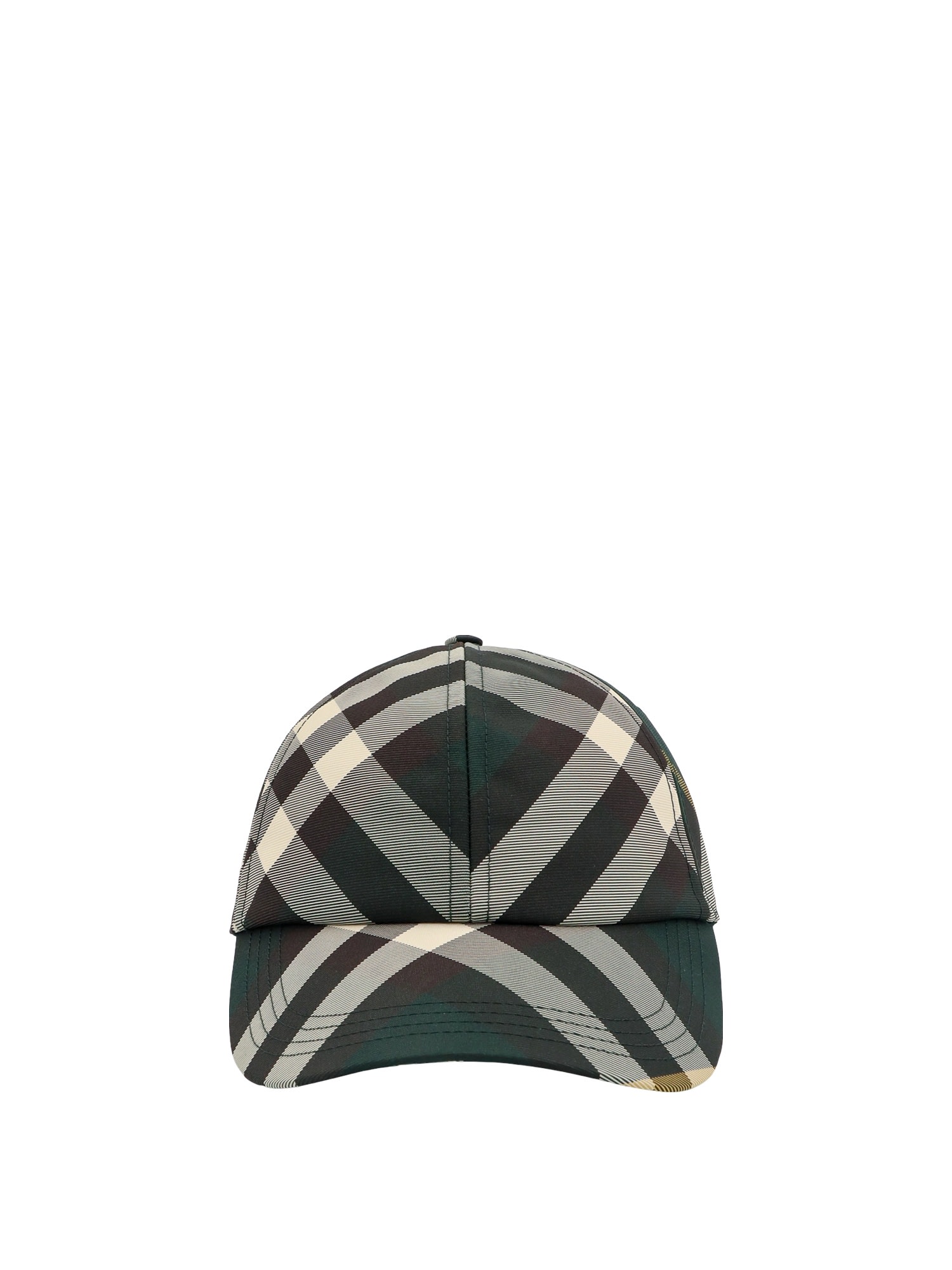Burberry Check Hat In Green