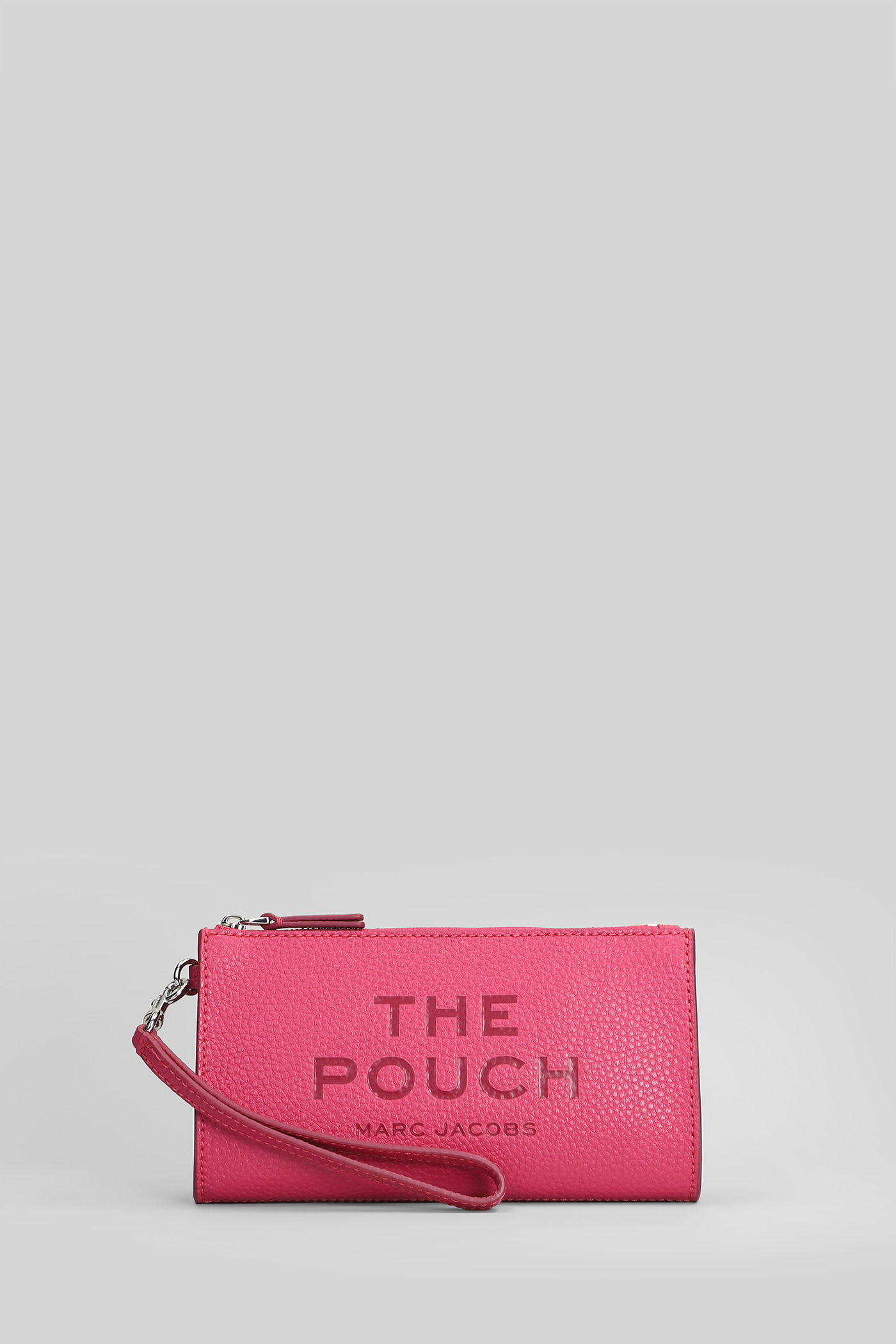 Marc Jacobs The Pouch Clutch In Fuxia Leather In Pink