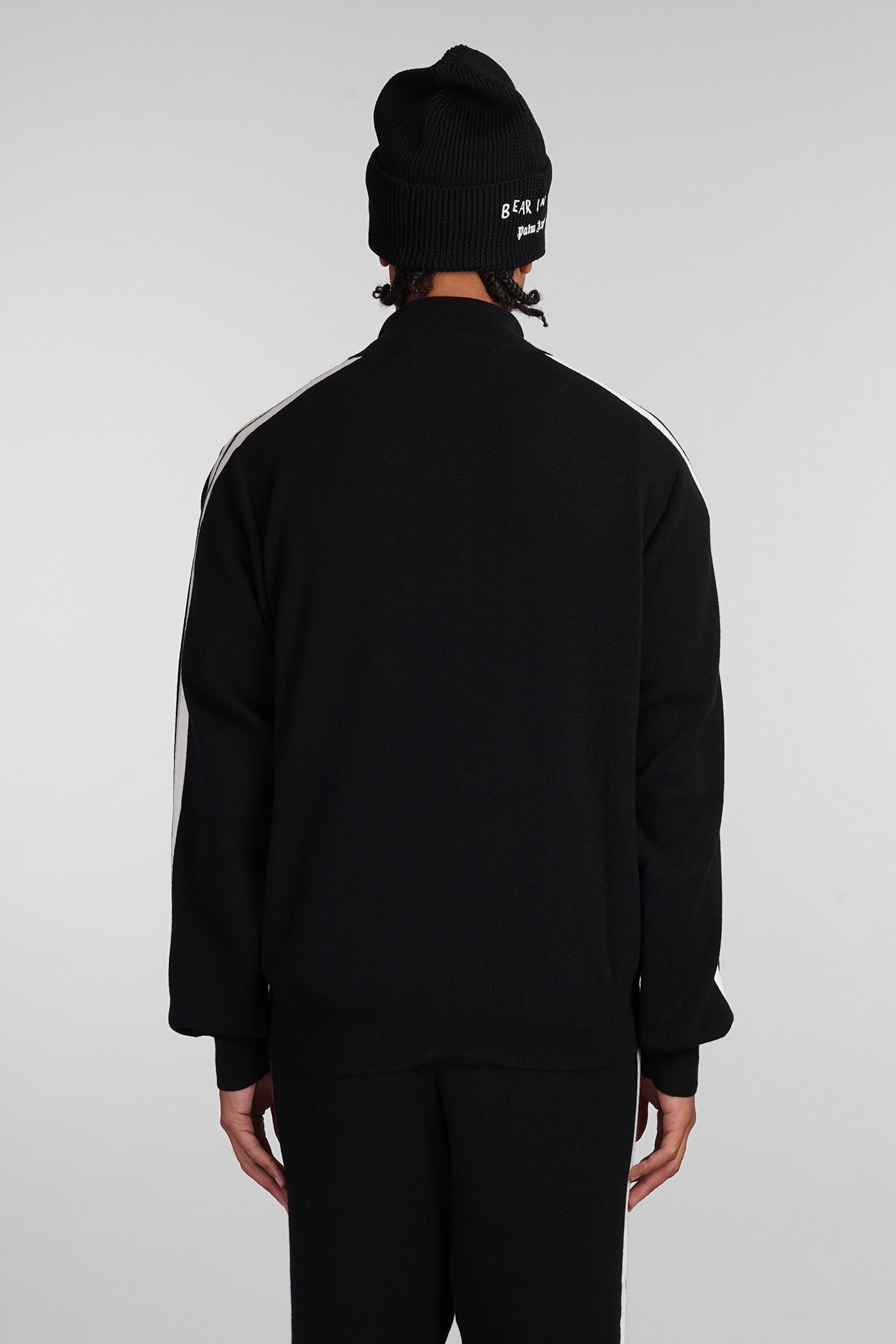 Shop Palm Angels Sweatshirt In Black Wool