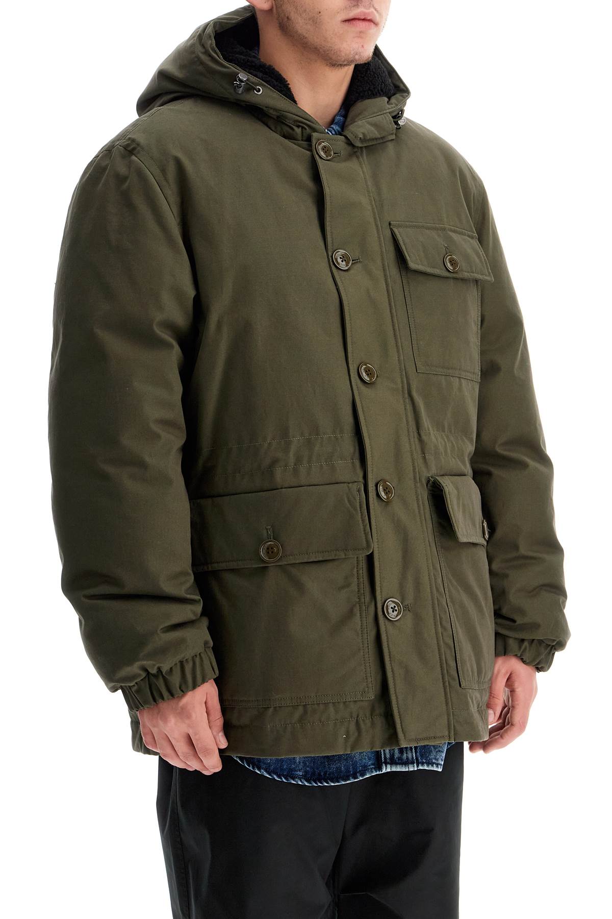 Shop Woolrich Short Byrd Parka In Greenstone (green)