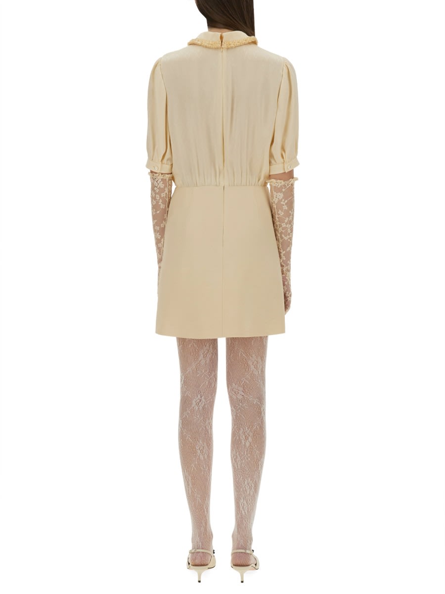 Valentino Women's Crepe Couture Short Dress In Neutral