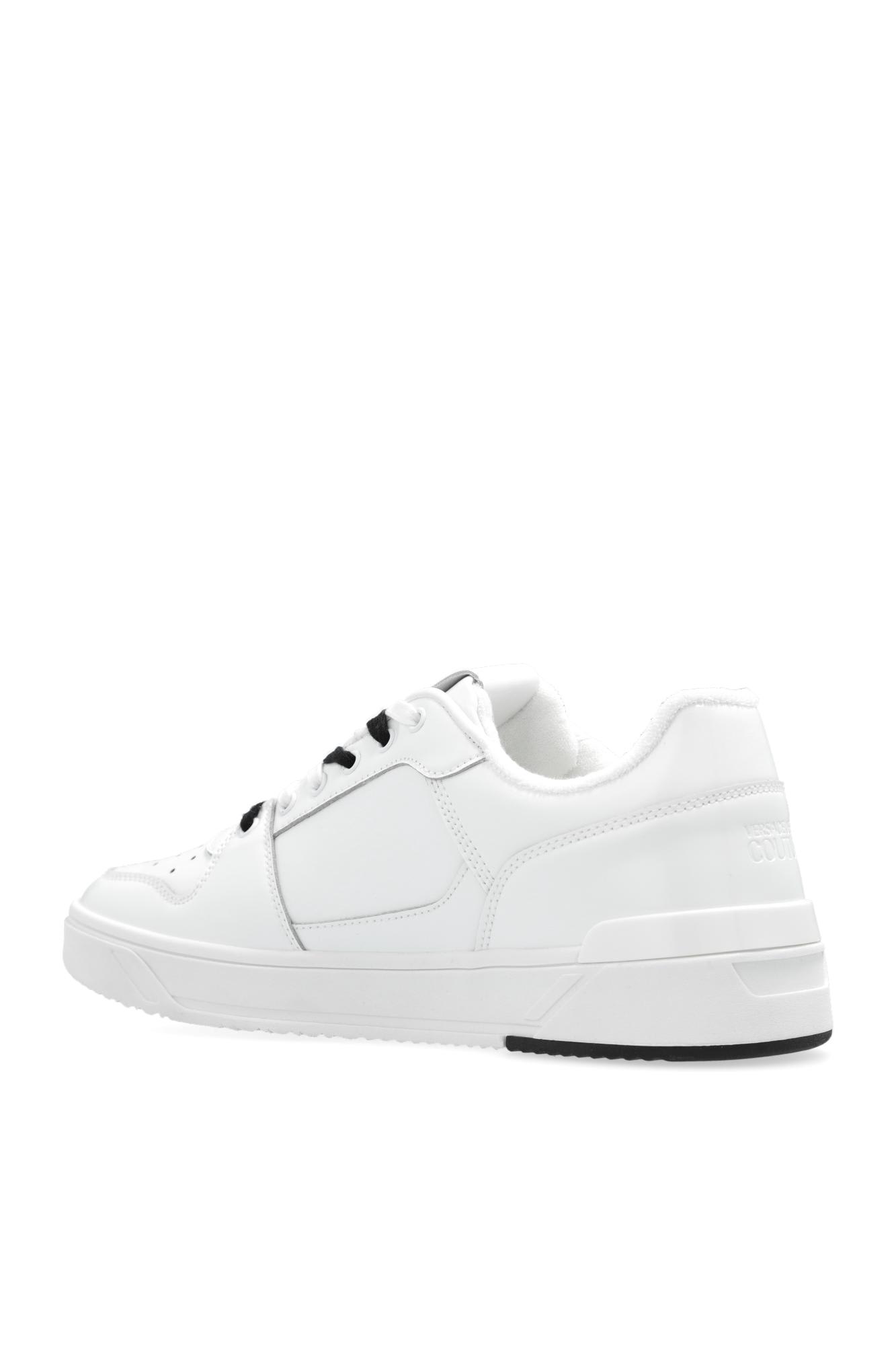 Shop Versace Jeans Couture Sneakers With Logo In White