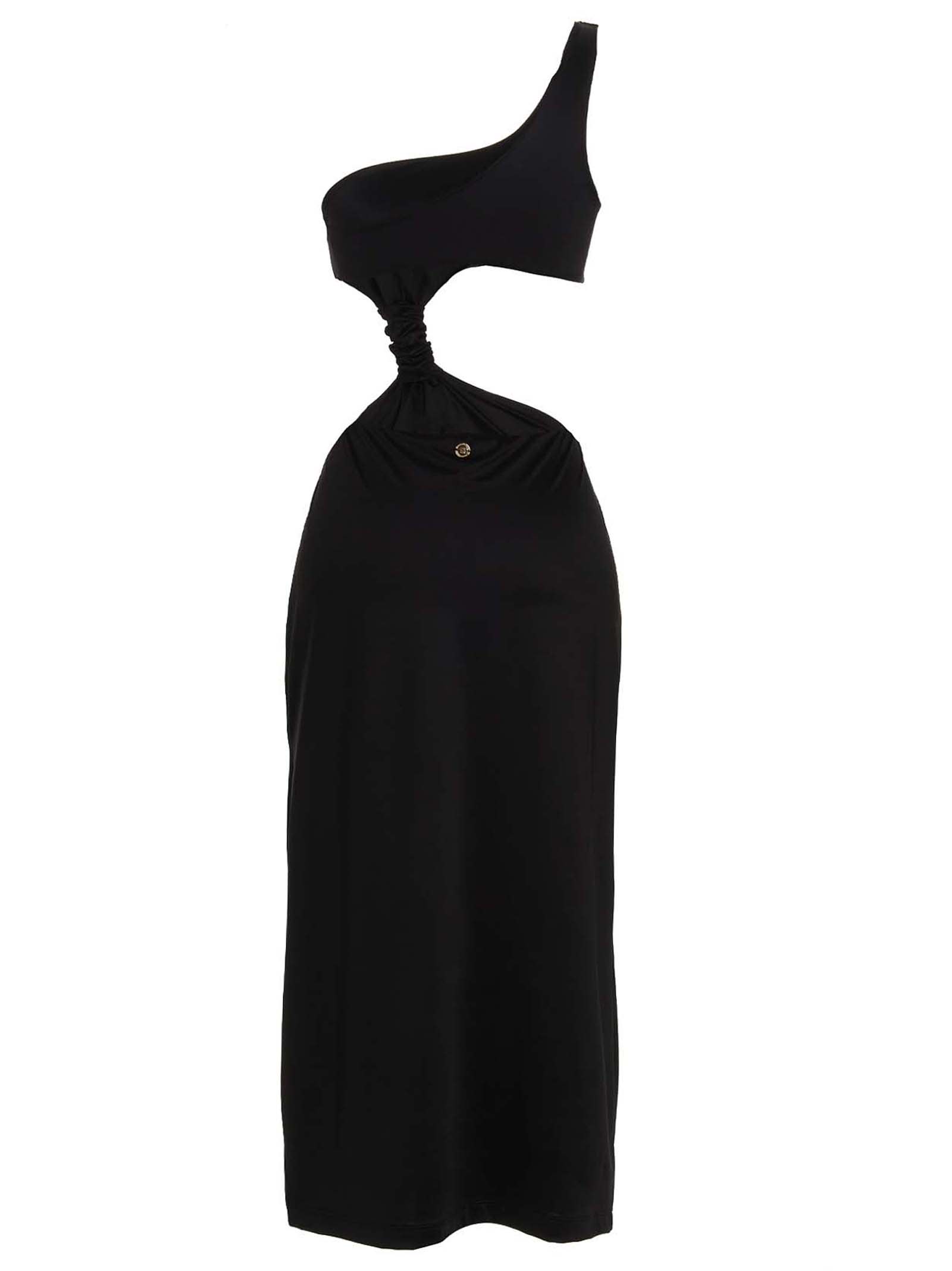 Shop Versace Swim Robe Dress In Black