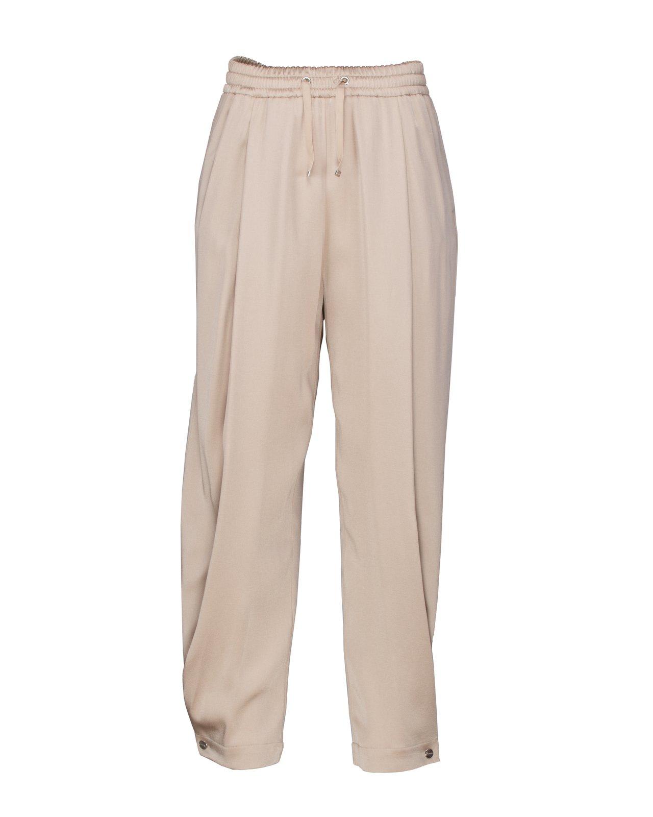 Shop Herno Resort Satin Trousers In Chantilly