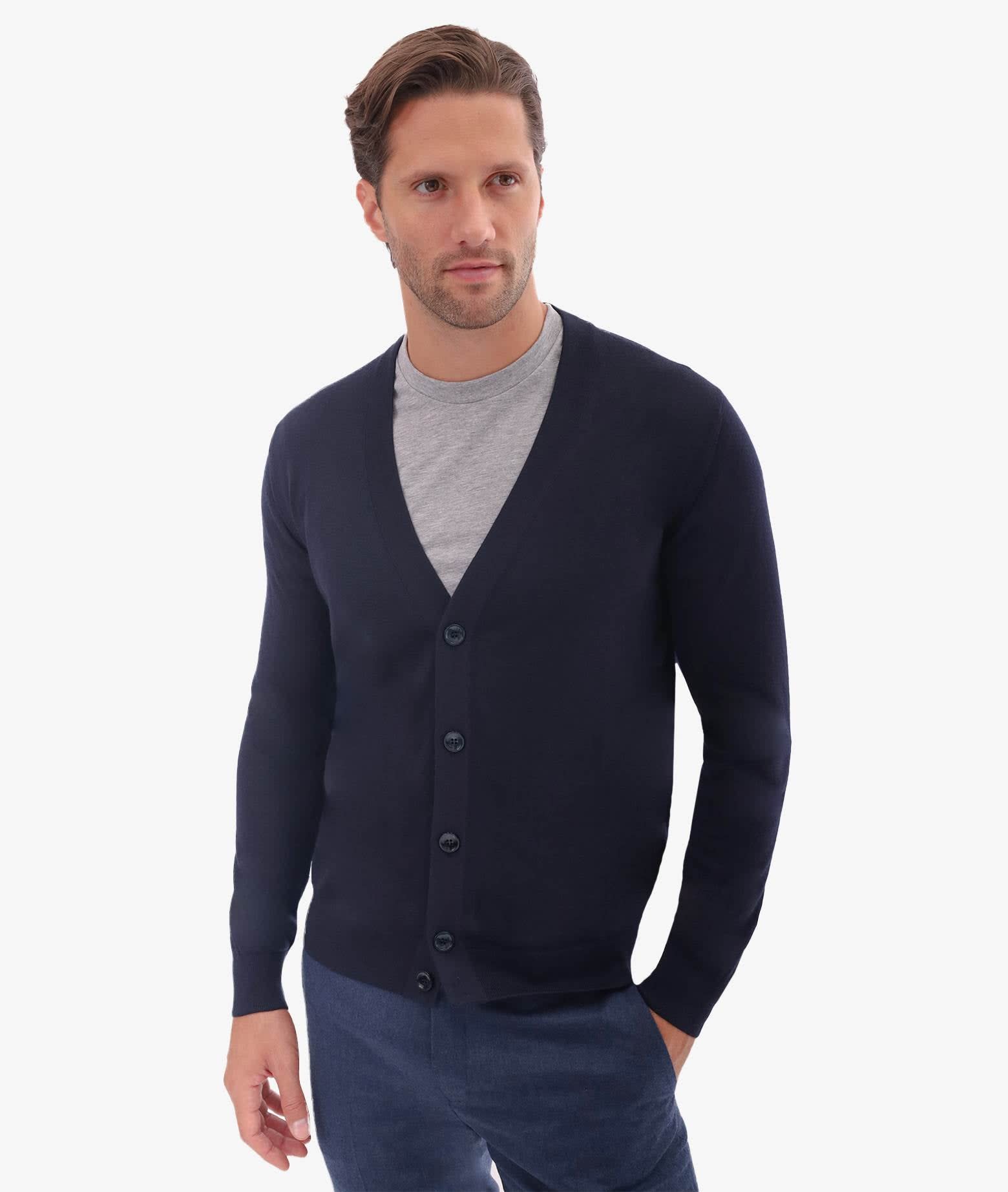 Shop Larusmiani Cardigan Spirit 54 Cardigan In Blue