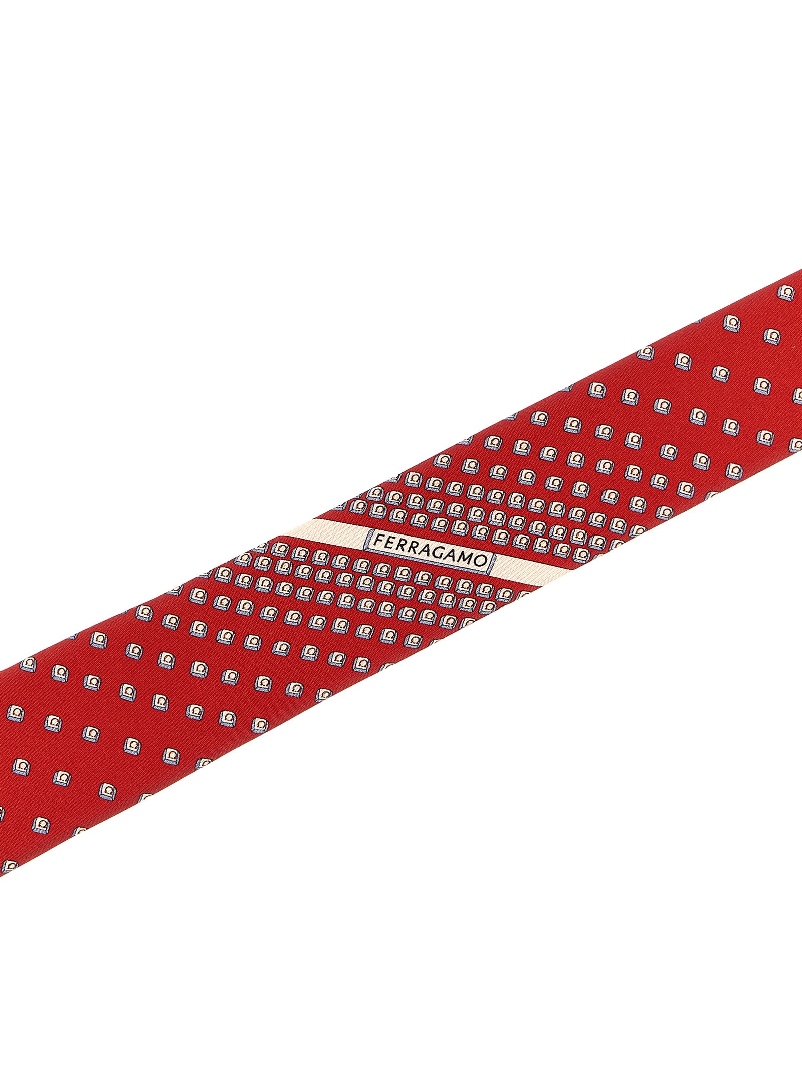 Shop Ferragamo Tasto Tie In Red