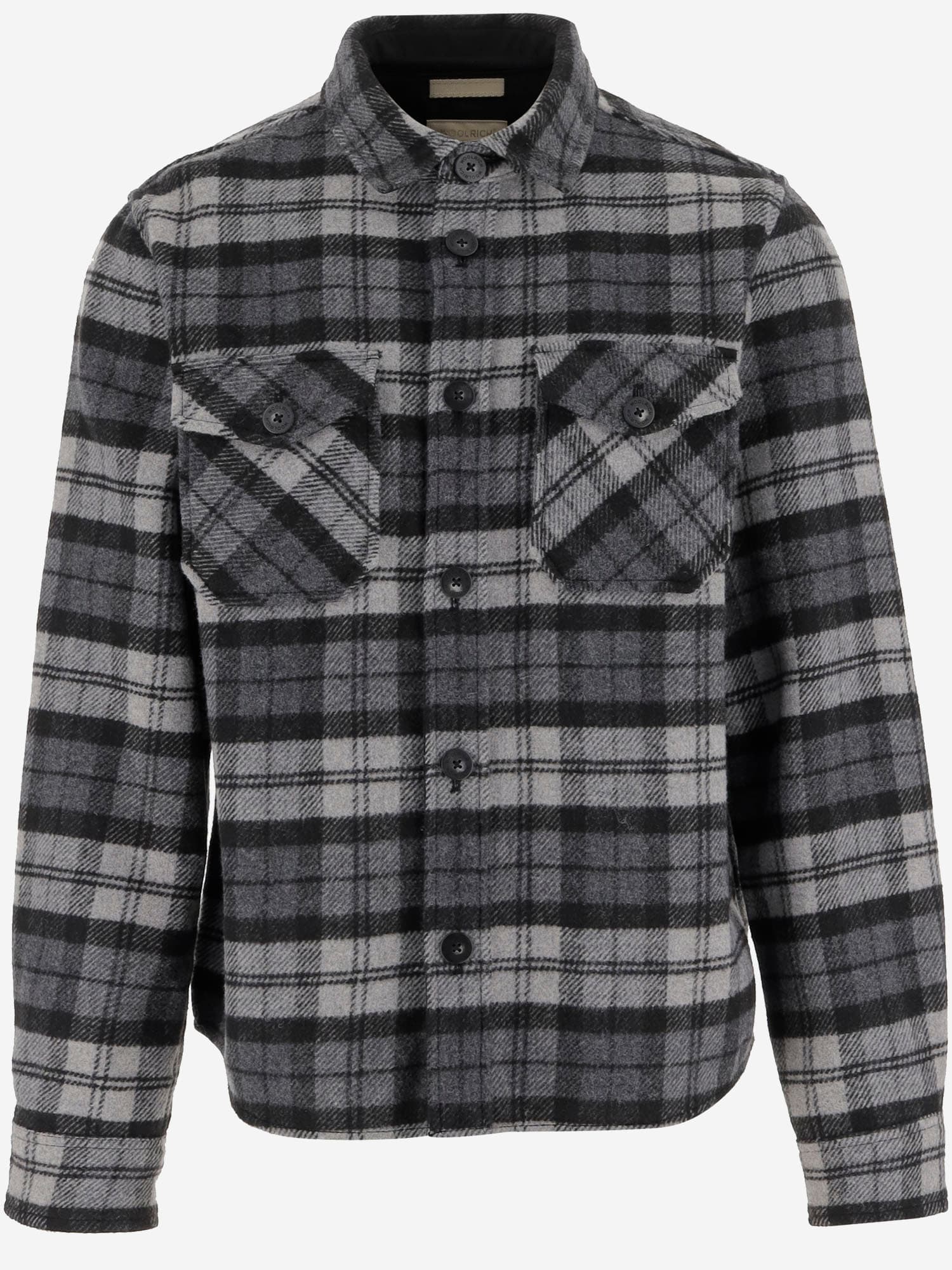 Wool Blend Shirt With Check Pattern
