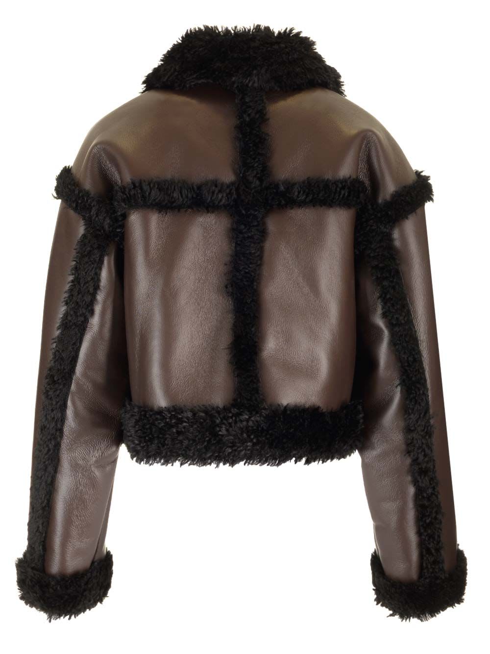 Shop Stand Studio Kristy Faux Fur Coat In Brown