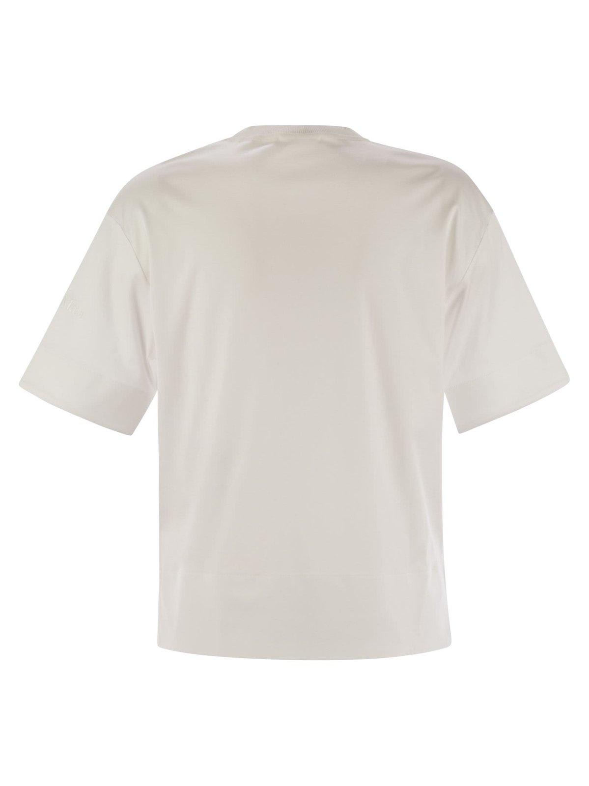 Max Mara Midnight Blue Cotton Maser T-shirt In White | ModeSens