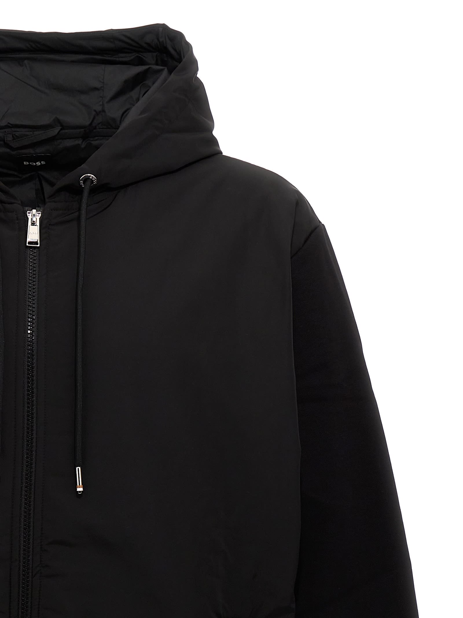 Shop Hugo Boss Sommers 66 Hooded Jacket In Black