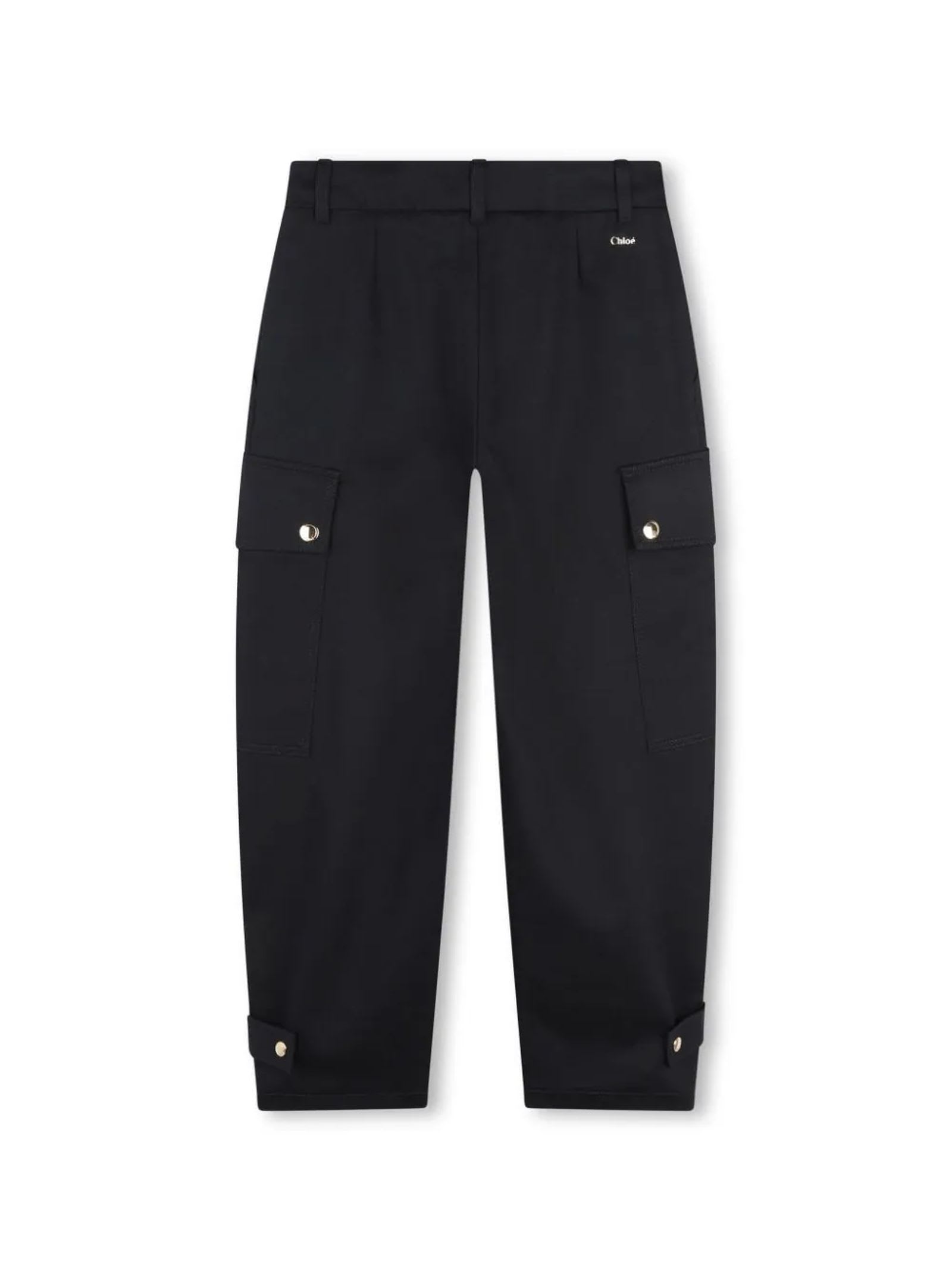 Shop Chloé Chloè Kids Trousers Blue