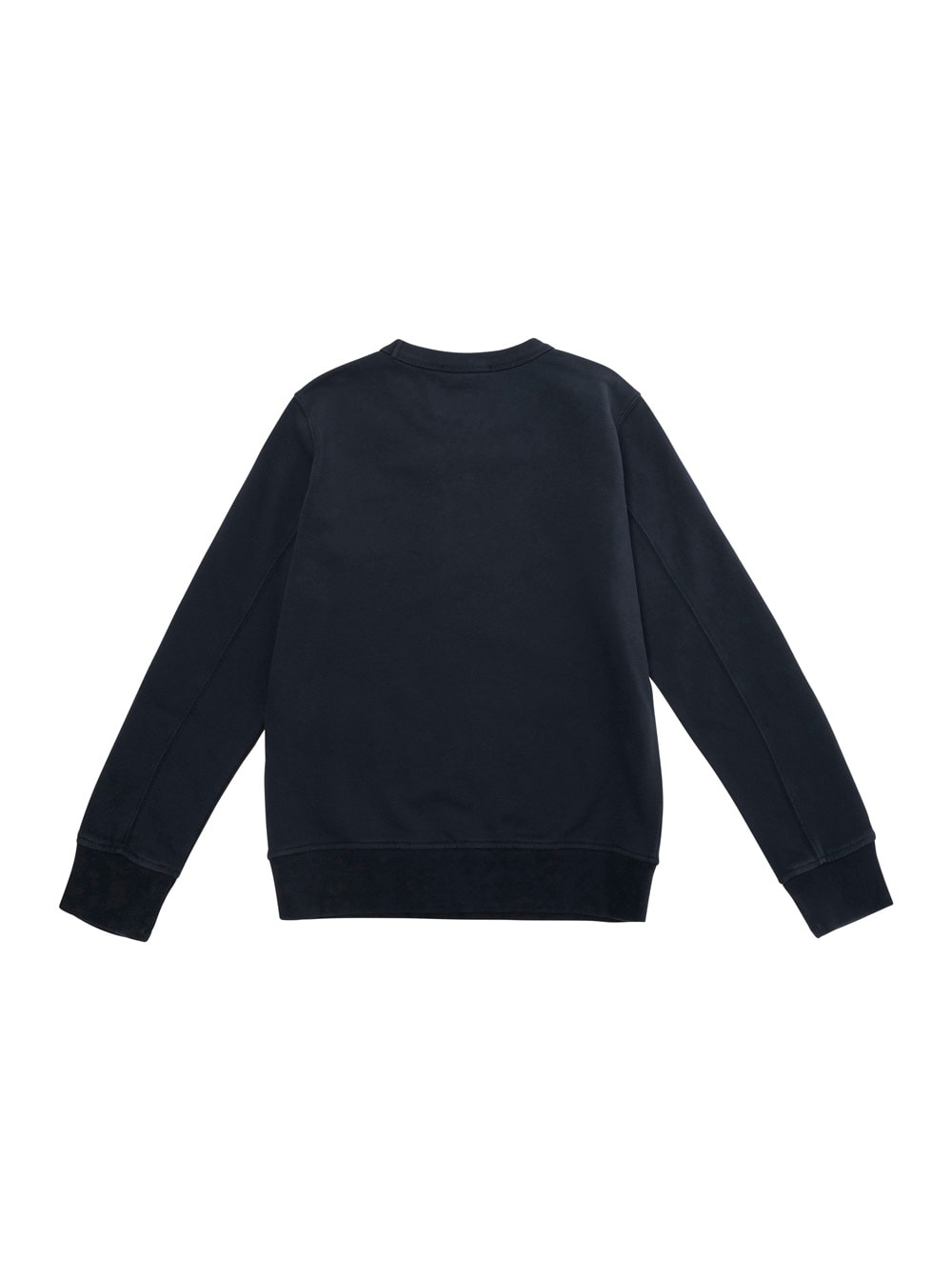 Stone Island Dark Blue Crewneck Sweatshirt With Logo Embroidered On The Front In Cotton Boy In Blu