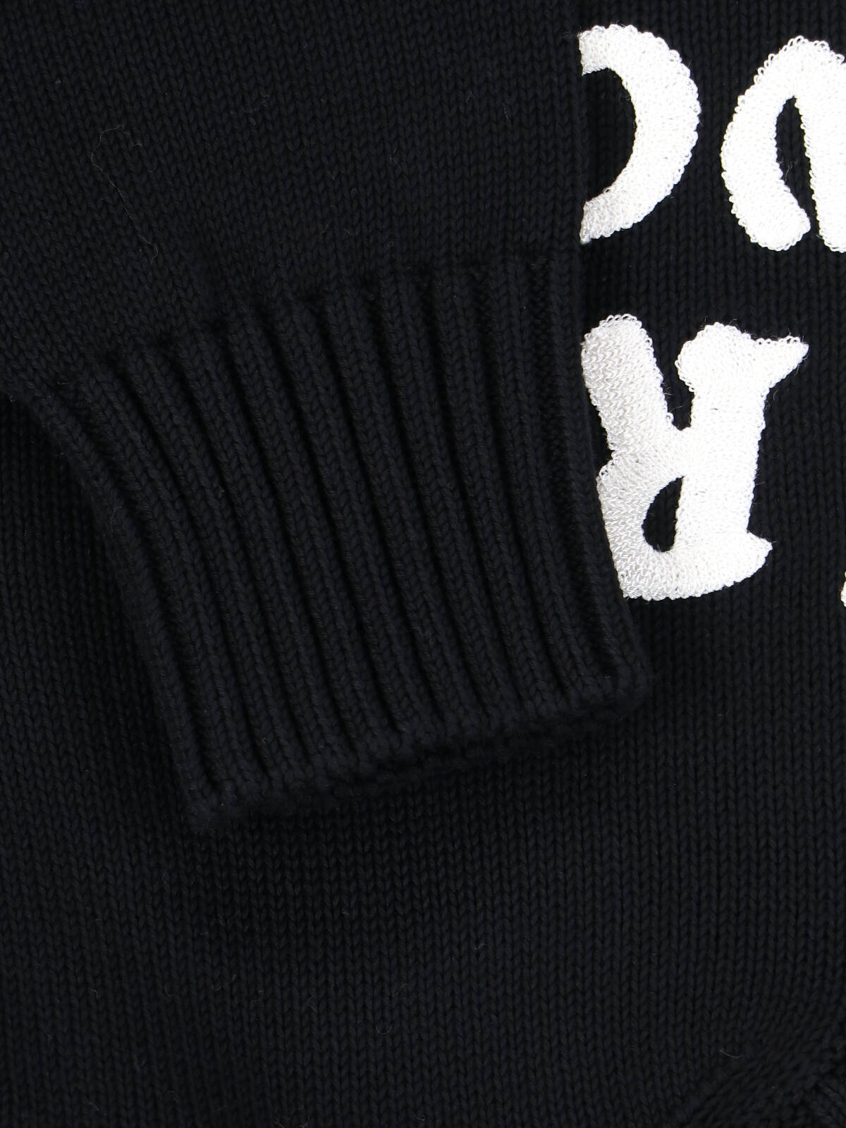 Amiri Black Sweater With Maxi Logo Lettering On The Front In Black