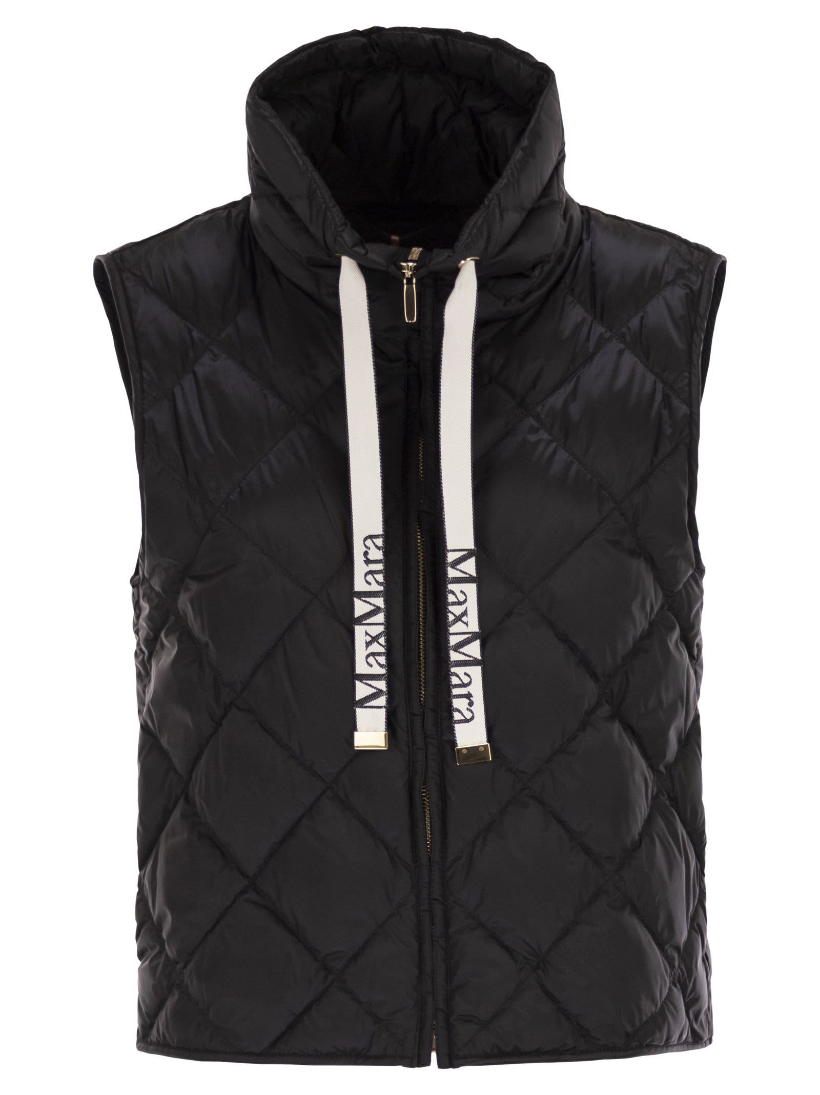 Max Mara The Cube Tregic Down Vest In Black
