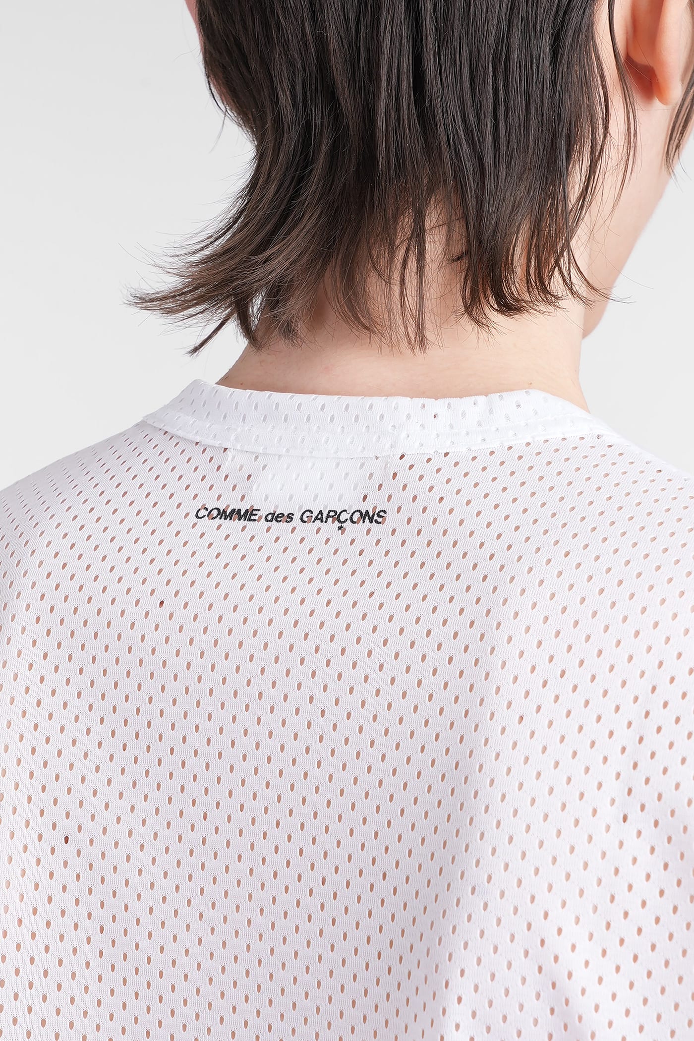 COMME DES GARÇONS T-SHIRT IN WHITE POLYESTER