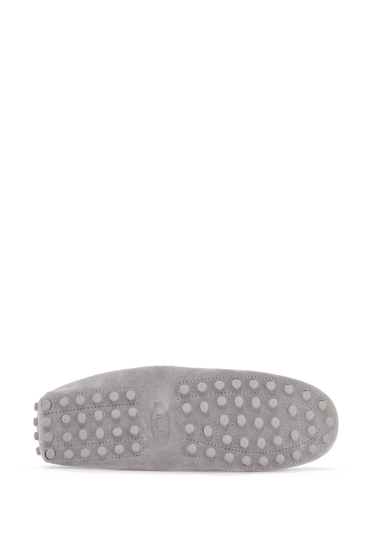 Tod's Light Gray Calfskin Women's Loafers In Gabbiano (grey)