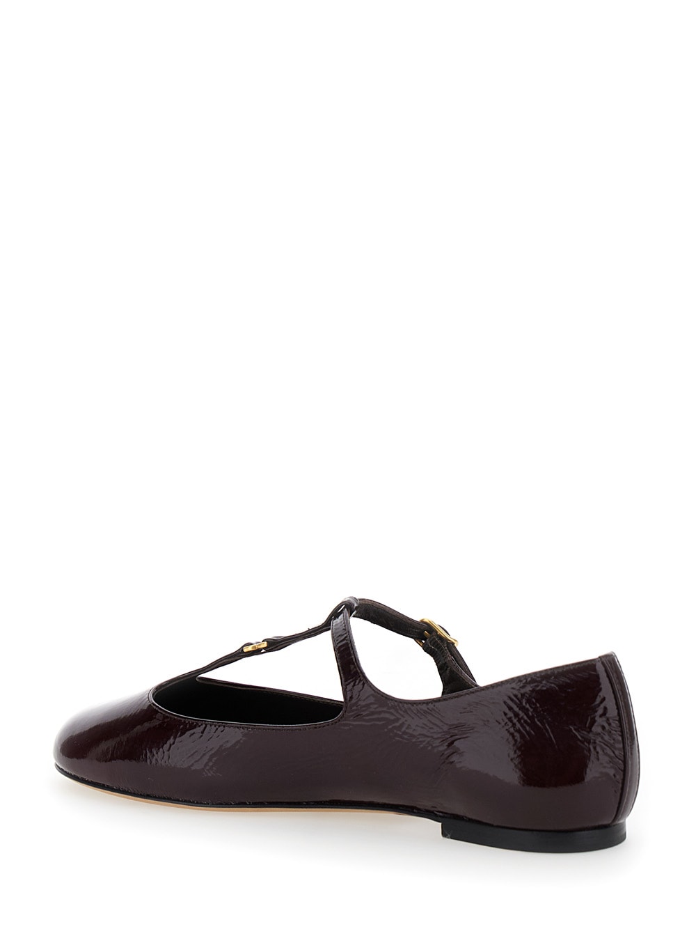 Shop Chloé Marcie Flats In Plum Purple